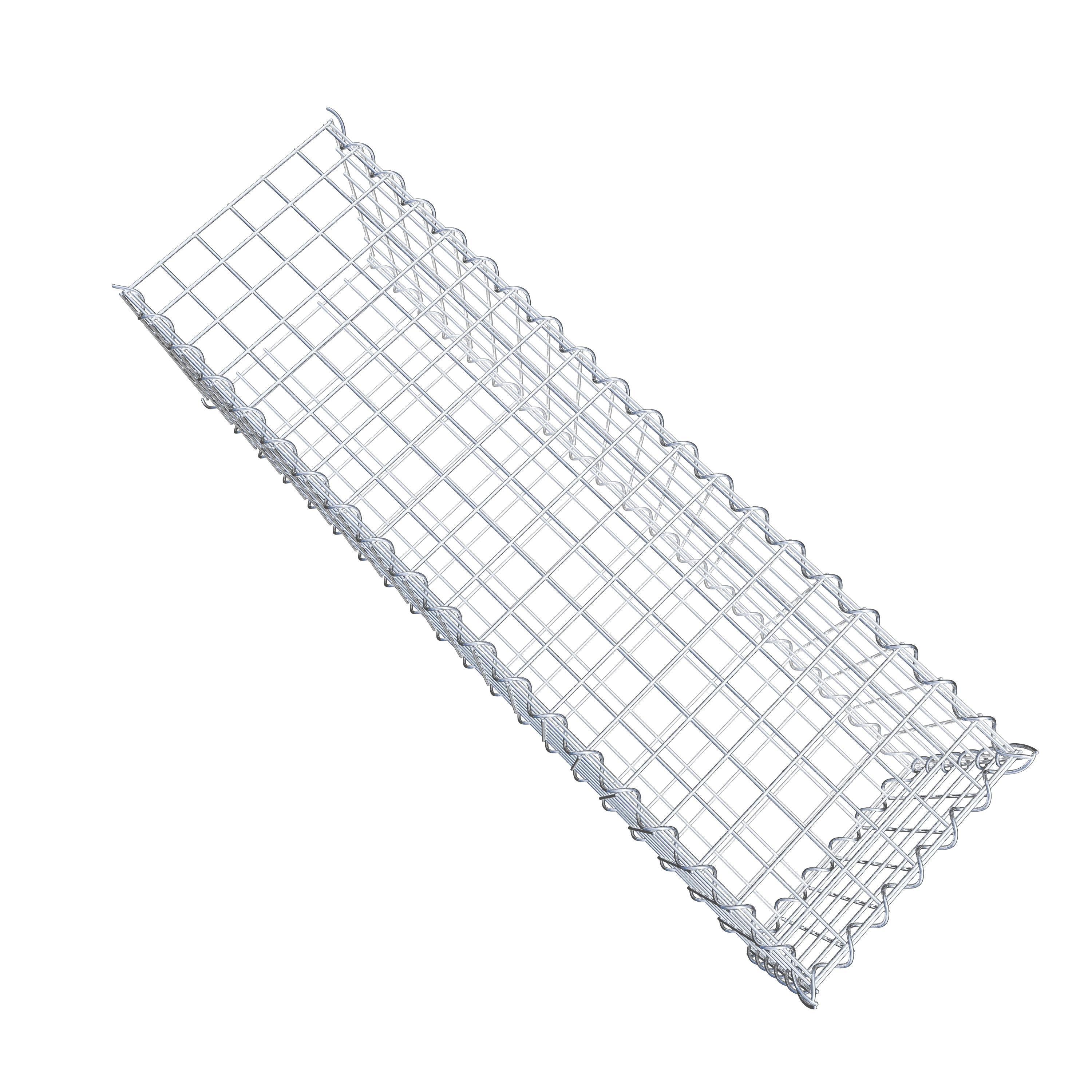 Opvokset gabion type 2 100 cm x 30 cm x 30 cm (L x H x D), maskestørrelse 5 cm x 5 cm, spiral