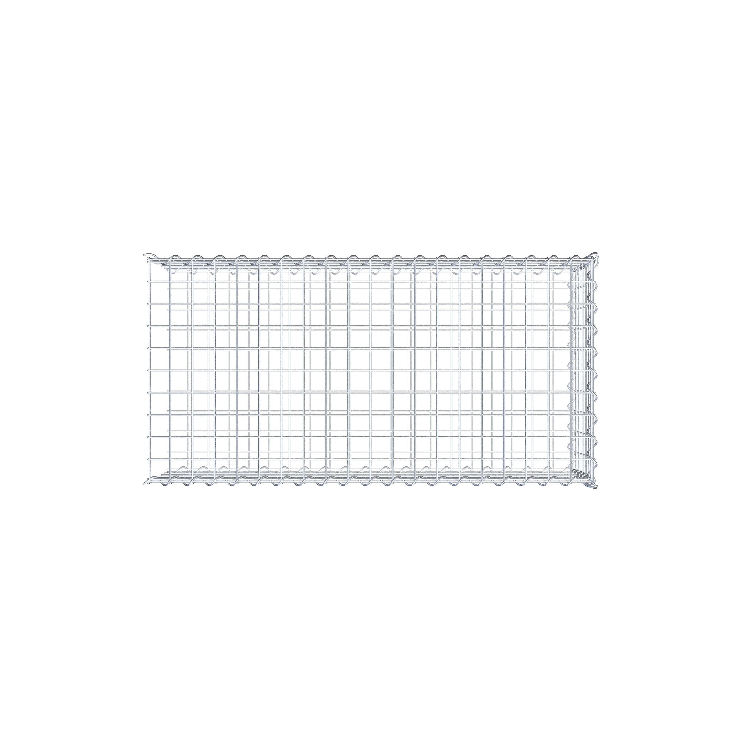 Grown-on gabion type 2 100 cm x 30 cm x 50 cm (L x H x D), mesh size 5 cm x 5 cm, spiral