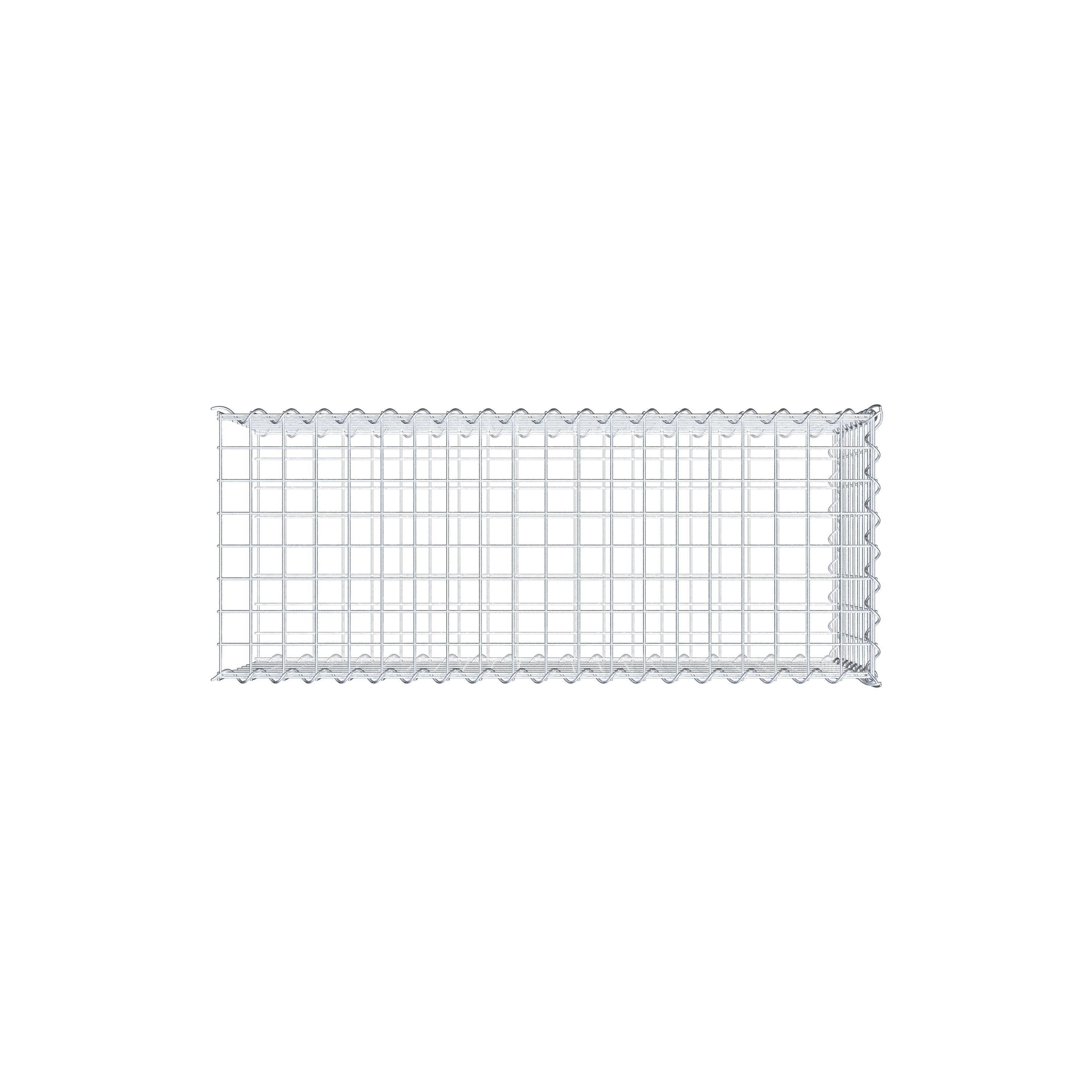 Grown-on gabion type 2 100 cm x 40 cm x 40 cm (L x H x D), mesh size 5 cm x 5 cm, spiral