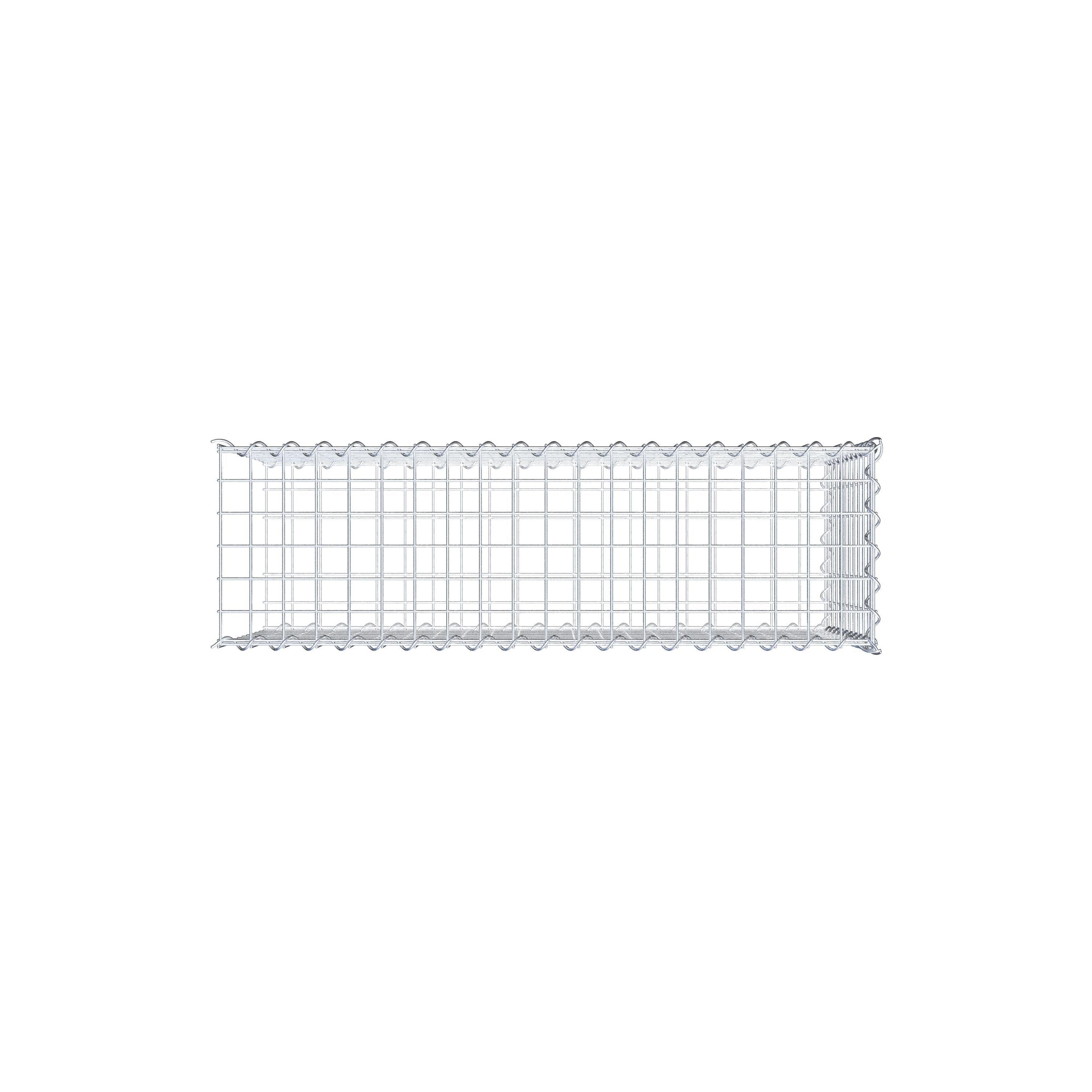 Grown-on gabion type 2 100 cm x 50 cm x 30 cm (L x H x D), mesh size 5 cm x 5 cm, spiral