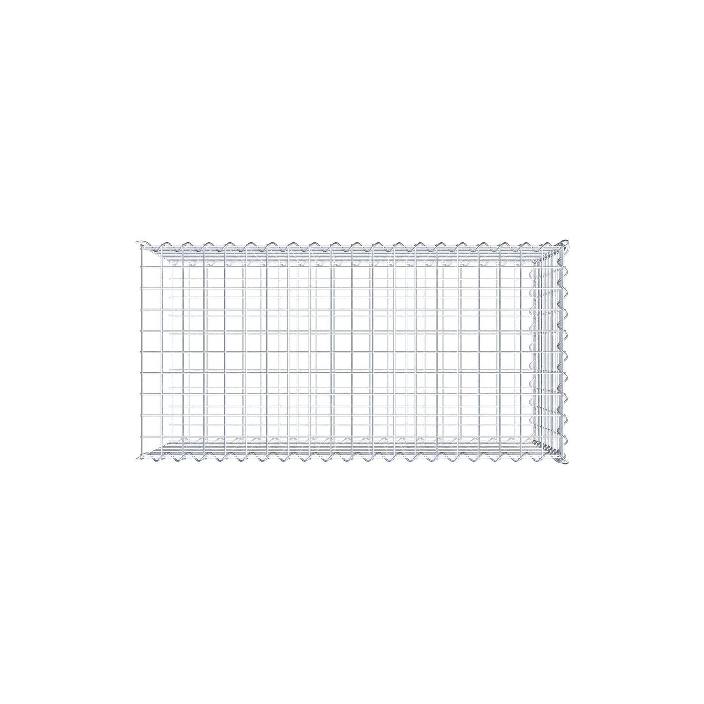 Grown-on gabion type 2 100 cm x 50 cm x 50 cm (L x H x D), mesh size 5 cm x 5 cm, spiral