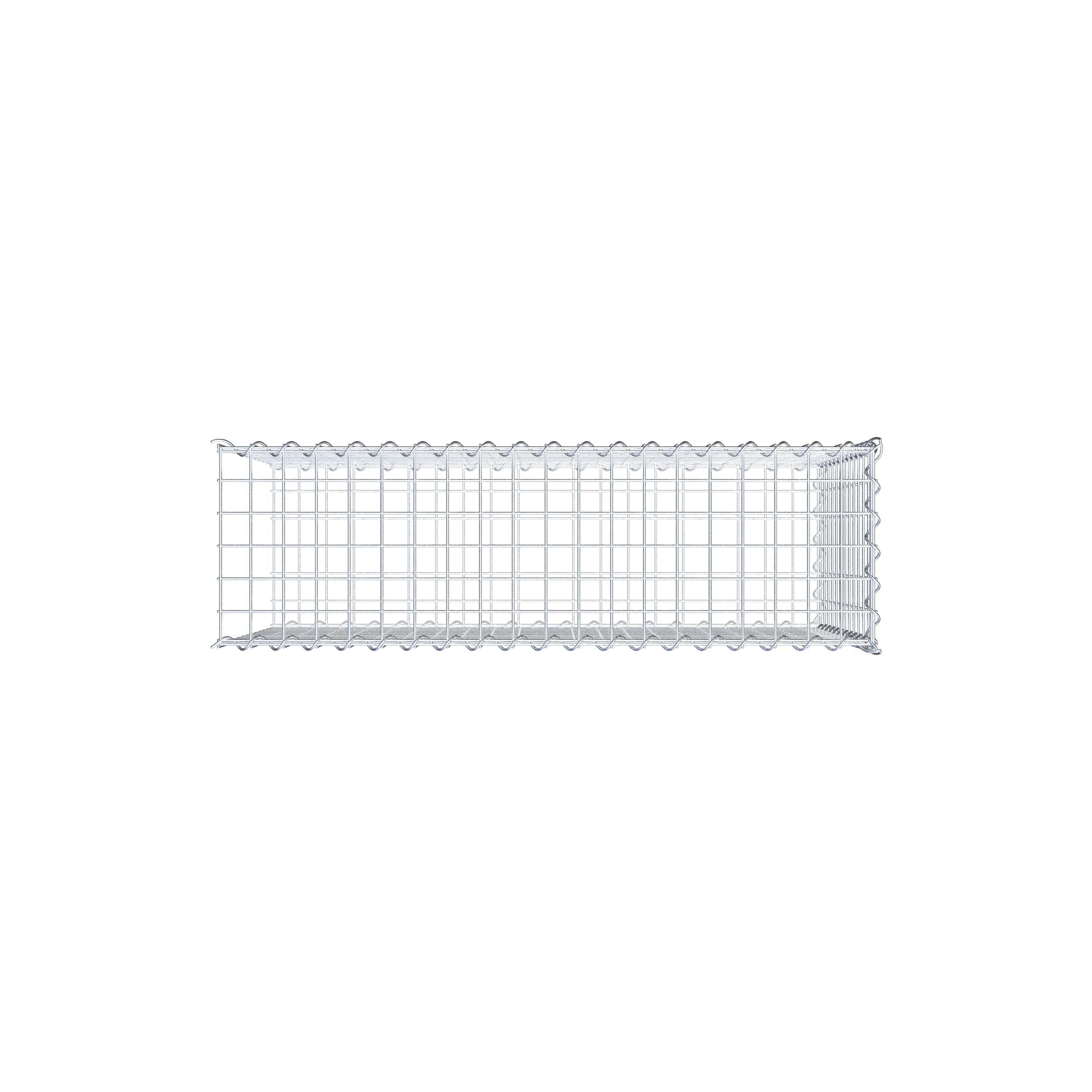 Grown-on gabion type 2 100 cm x 60 cm x 30 cm (L x H x D), mesh size 5 cm x 5 cm, spiral