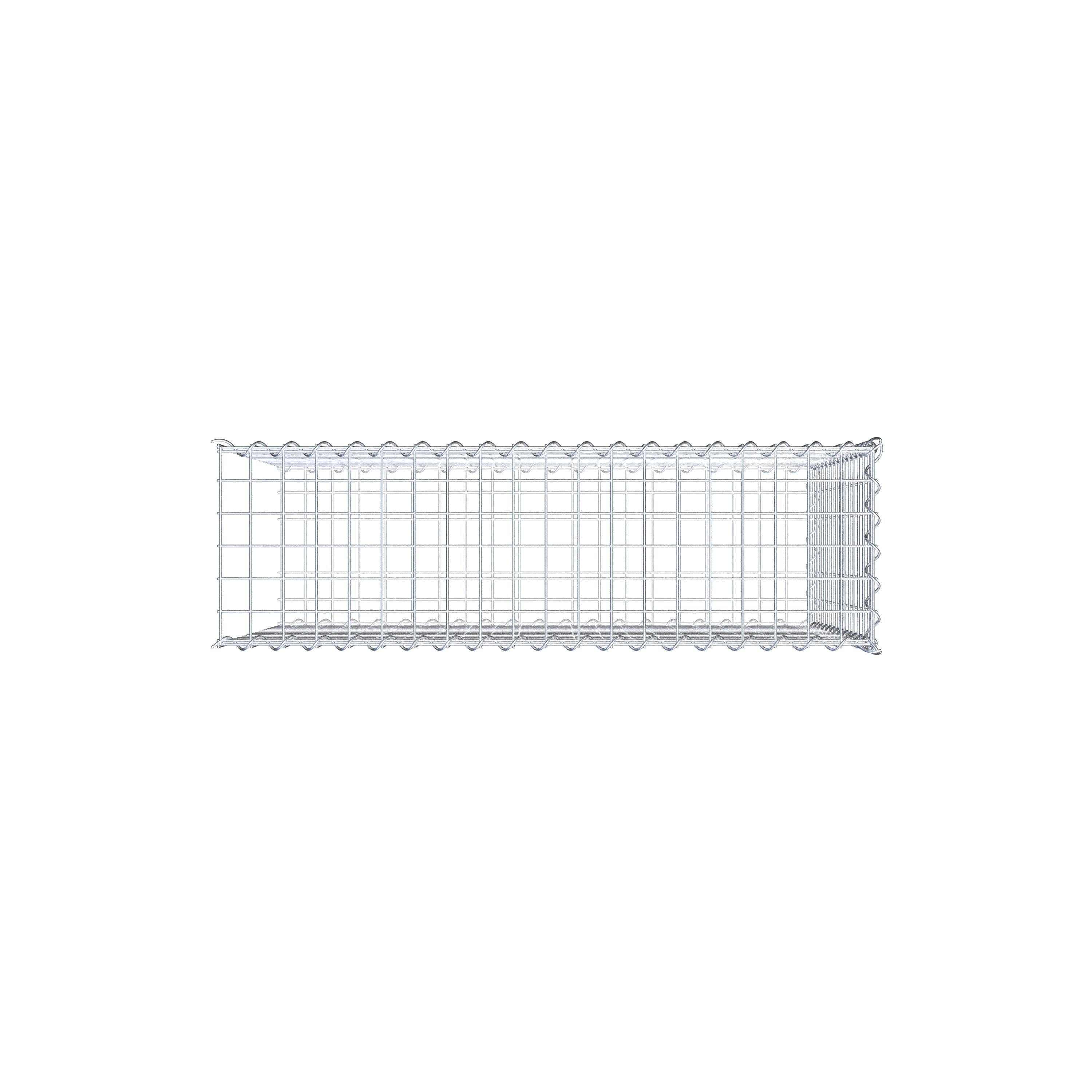 Påväxt gabion typ 2 100 cm x 70 cm x 30 cm (L x H x D), maskstorlek 5 cm x 5 cm, spiral