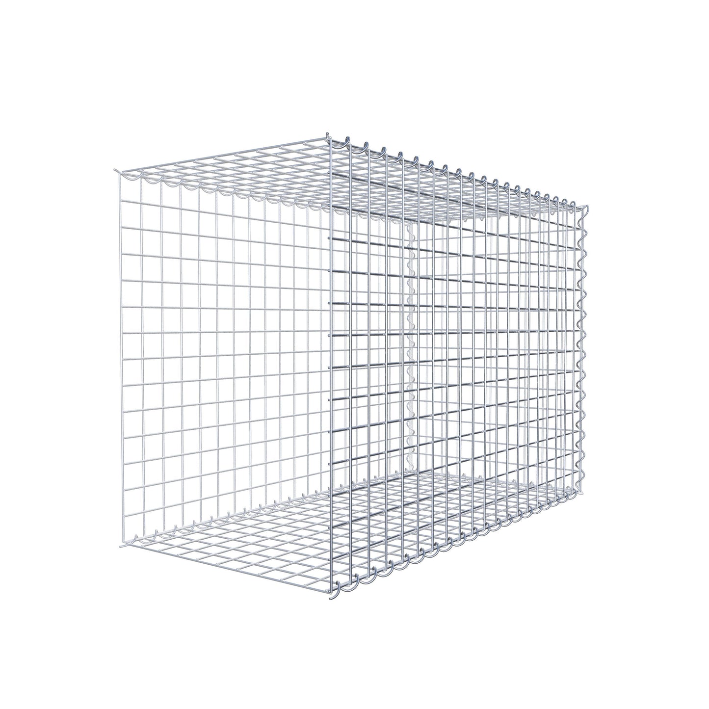 Gabião tipo 2 100 cm x 70 cm x 50 cm (C x A x P), malhagem 5 cm x 5 cm, espiral