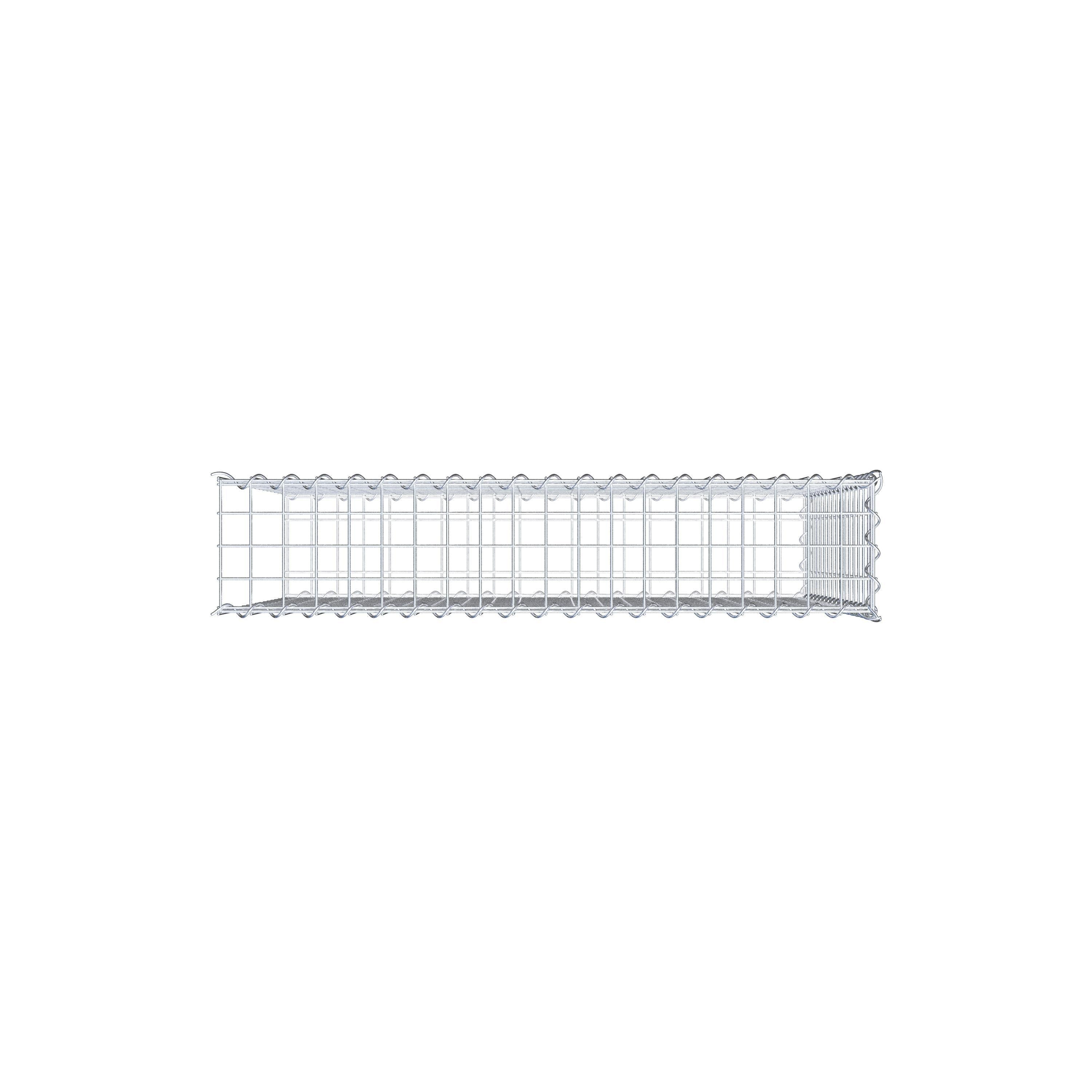 Add-on schanskorf type 2 100 cm x 80 cm x 20 cm (L x H x D), maaswijdte 5 cm x 5 cm, spiraalvormig