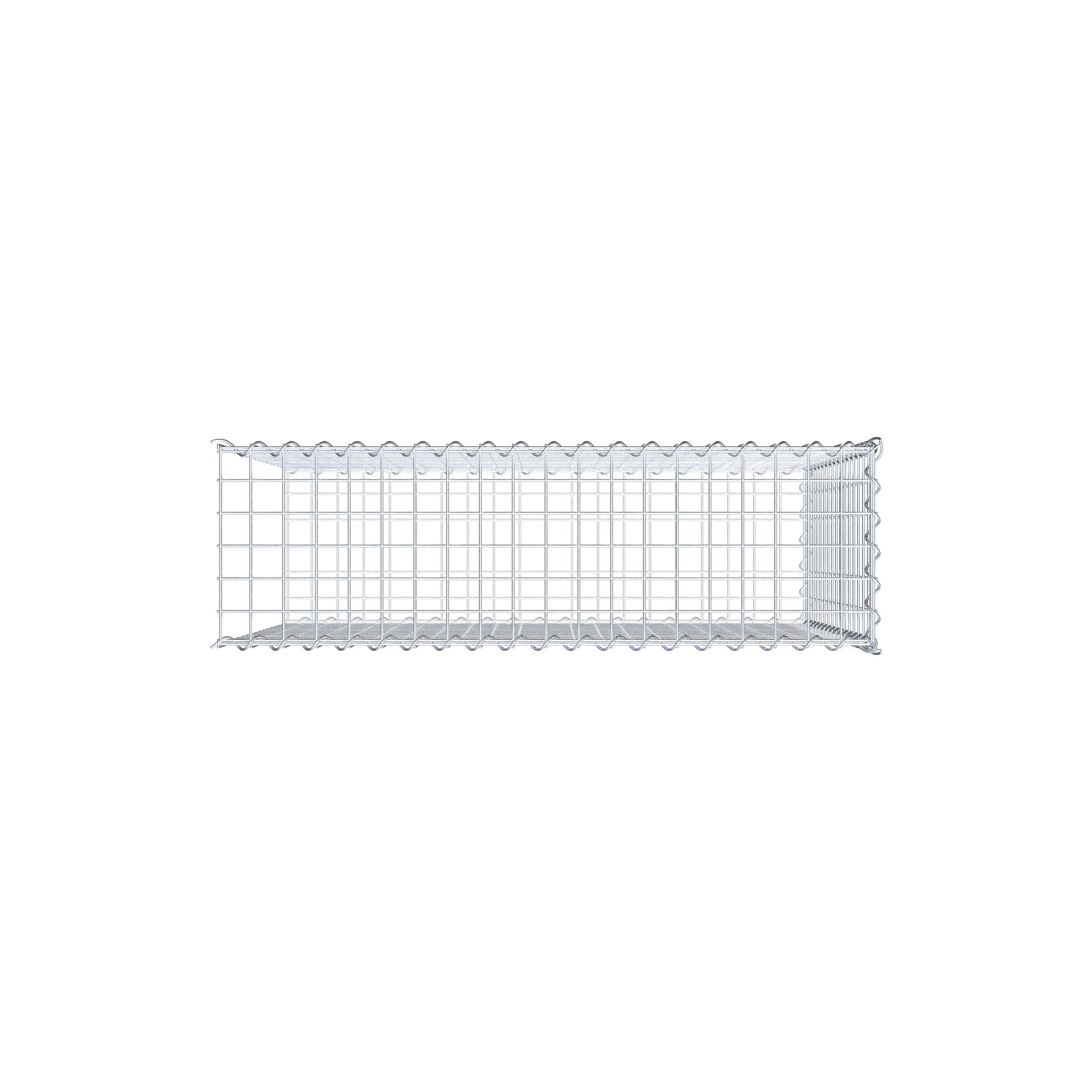 Grown-on gabion type 2 100 cm x 80 cm x 30 cm (L x H x D), mesh size 5 cm x 5 cm, spiral