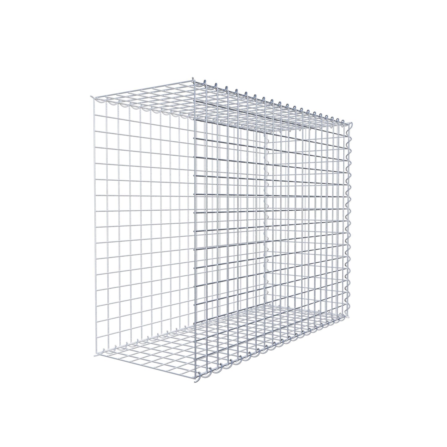 Gabião tipo 2 100 cm x 80 cm x 40 cm (C x A x P), malhagem 5 cm x 5 cm, espiral