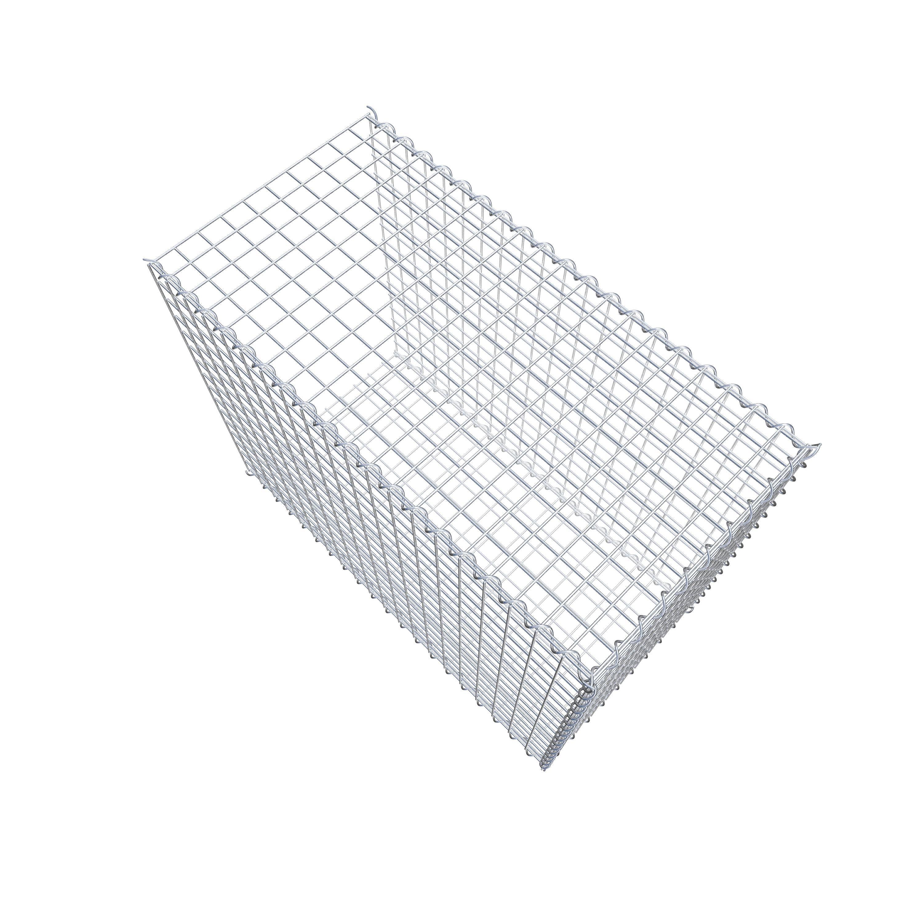 Udvokset gabion type 2 100 cm x 80 cm x 50 cm (L x H x D), maskestørrelse 5 cm x 5 cm, spiral