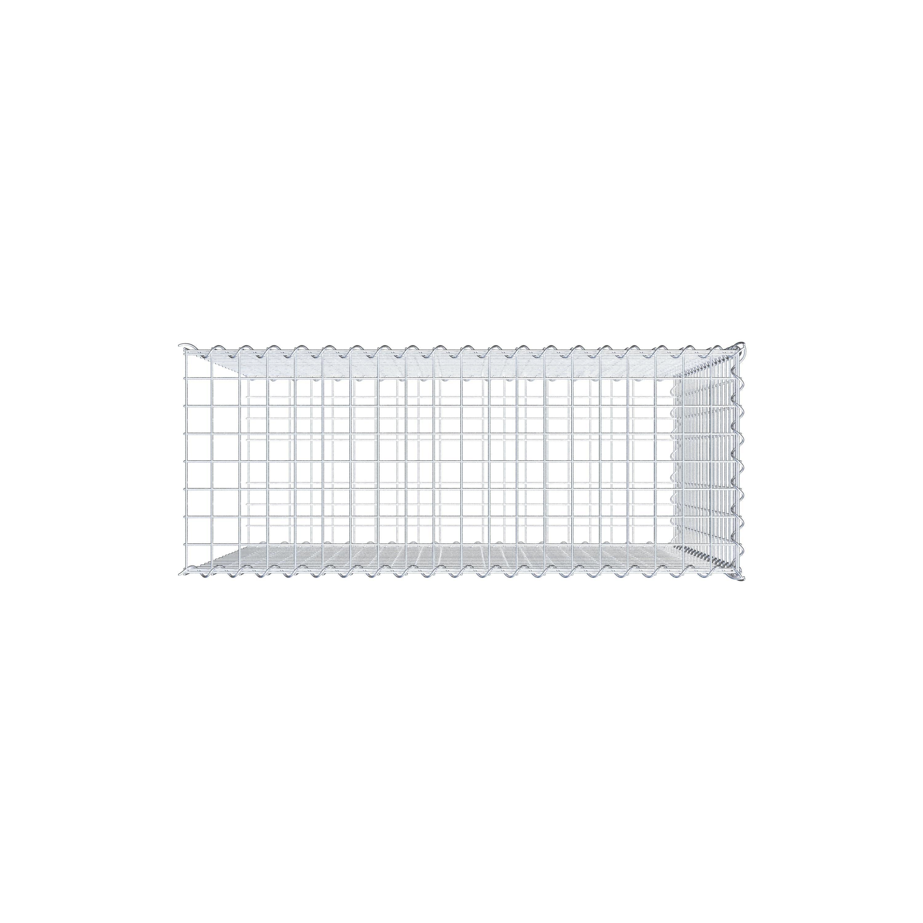 Grown-on gabion type 2 100 cm x 90 cm x 40 cm (L x H x D), mesh size 5 cm x 5 cm, spiral