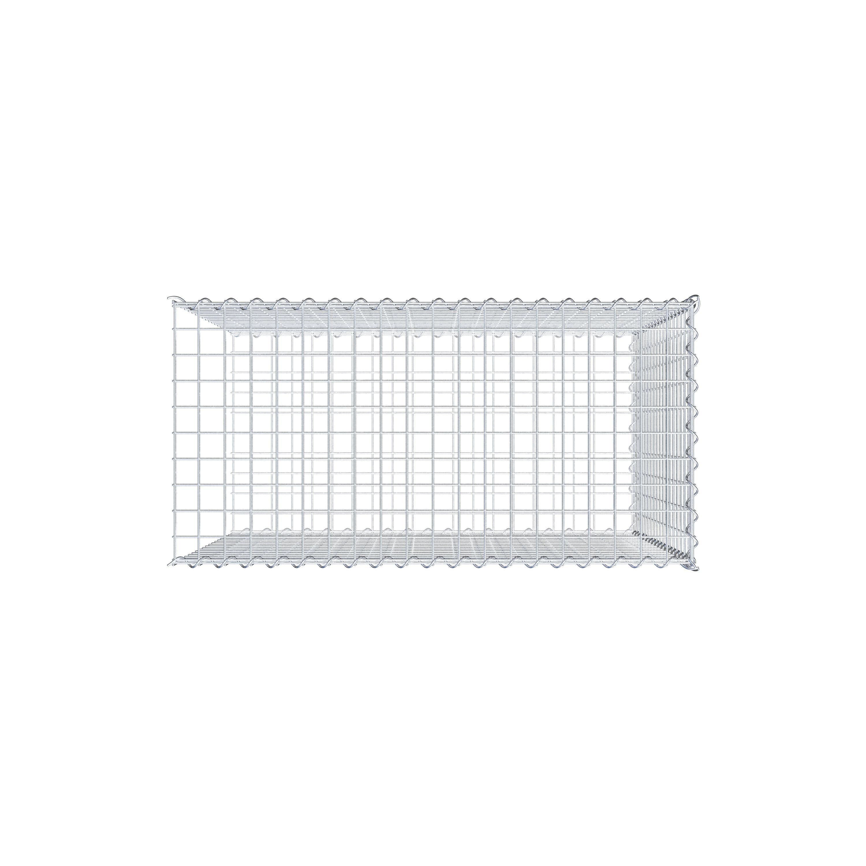 Grown-on gabion type 2 100 cm x 90 cm x 50 cm (L x H x D), mesh size 5 cm x 5 cm, spiral