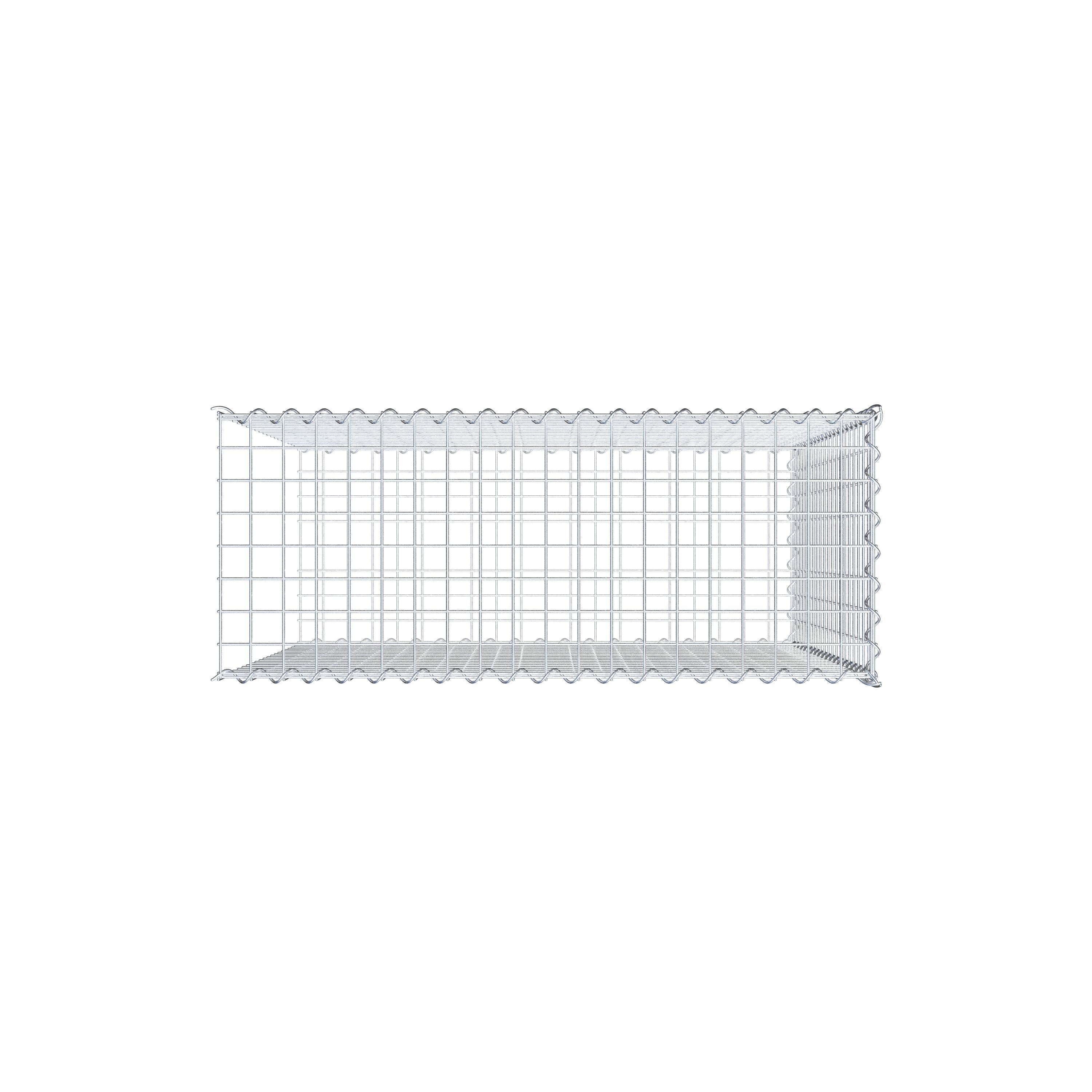 Gabião Tipo 2 100 cm x 100 cm x 40 cm (C x A x P), malhagem 5 cm x 5 cm, espiral