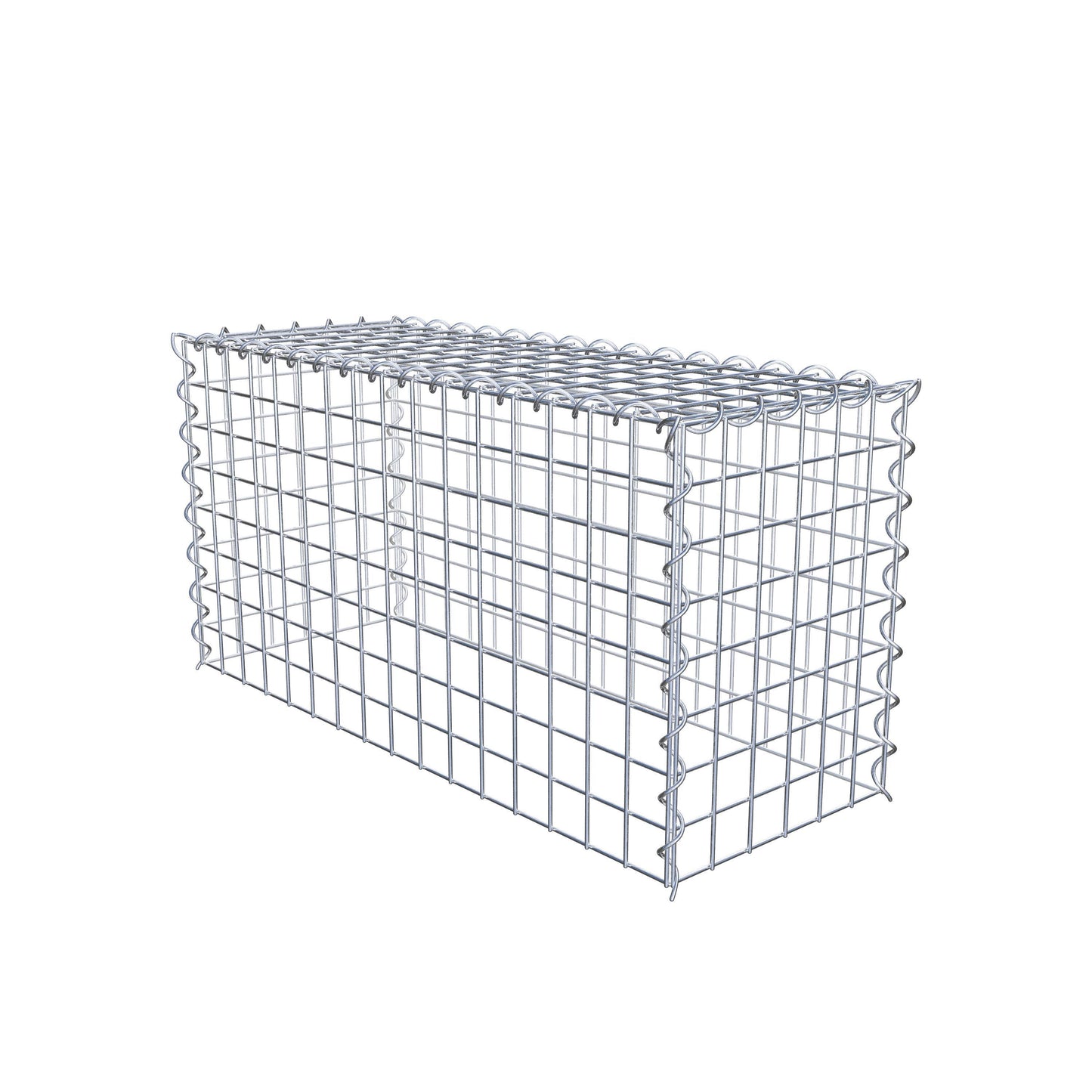 Gabion rapporté type 3 80 cm x 40 cm x 30 cm (L x H x P), mailles 5 cm x 5 cm, spirale