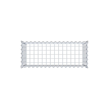 Gabion rapporté type 3 80 cm x 40 cm x 30 cm (L x H x P), mailles 5 cm x 5 cm, spirale