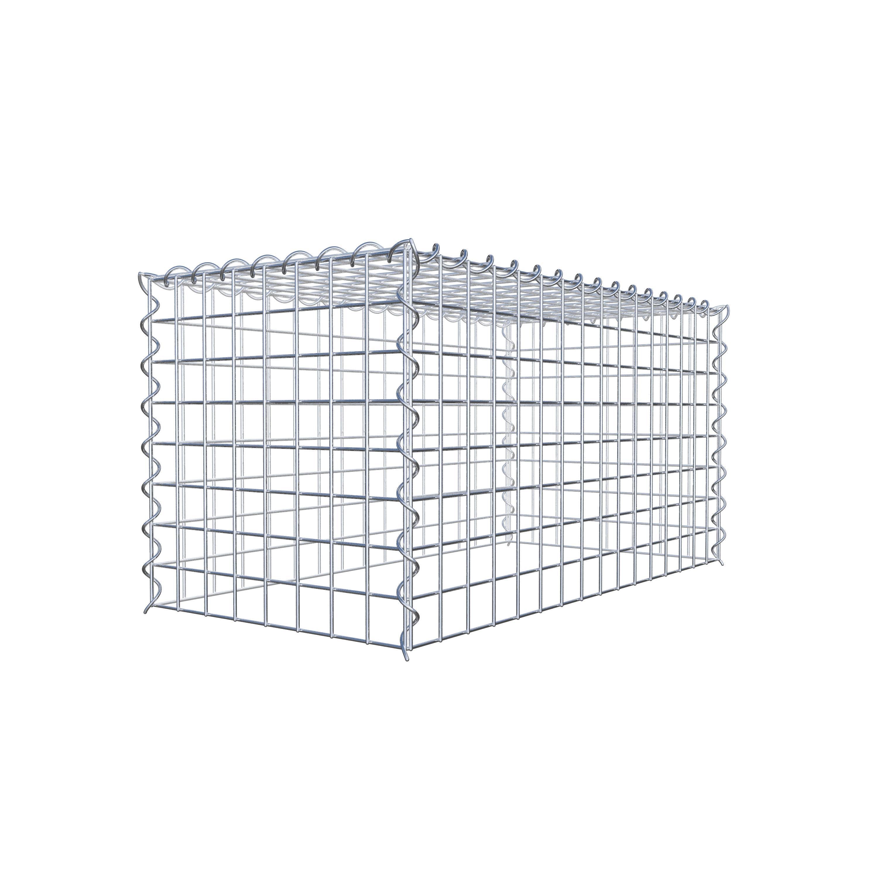 Grown-on gabion type 3 80 cm x 40 cm x 40 cm (L x H x D), mesh size 5 cm x 5 cm, spiral