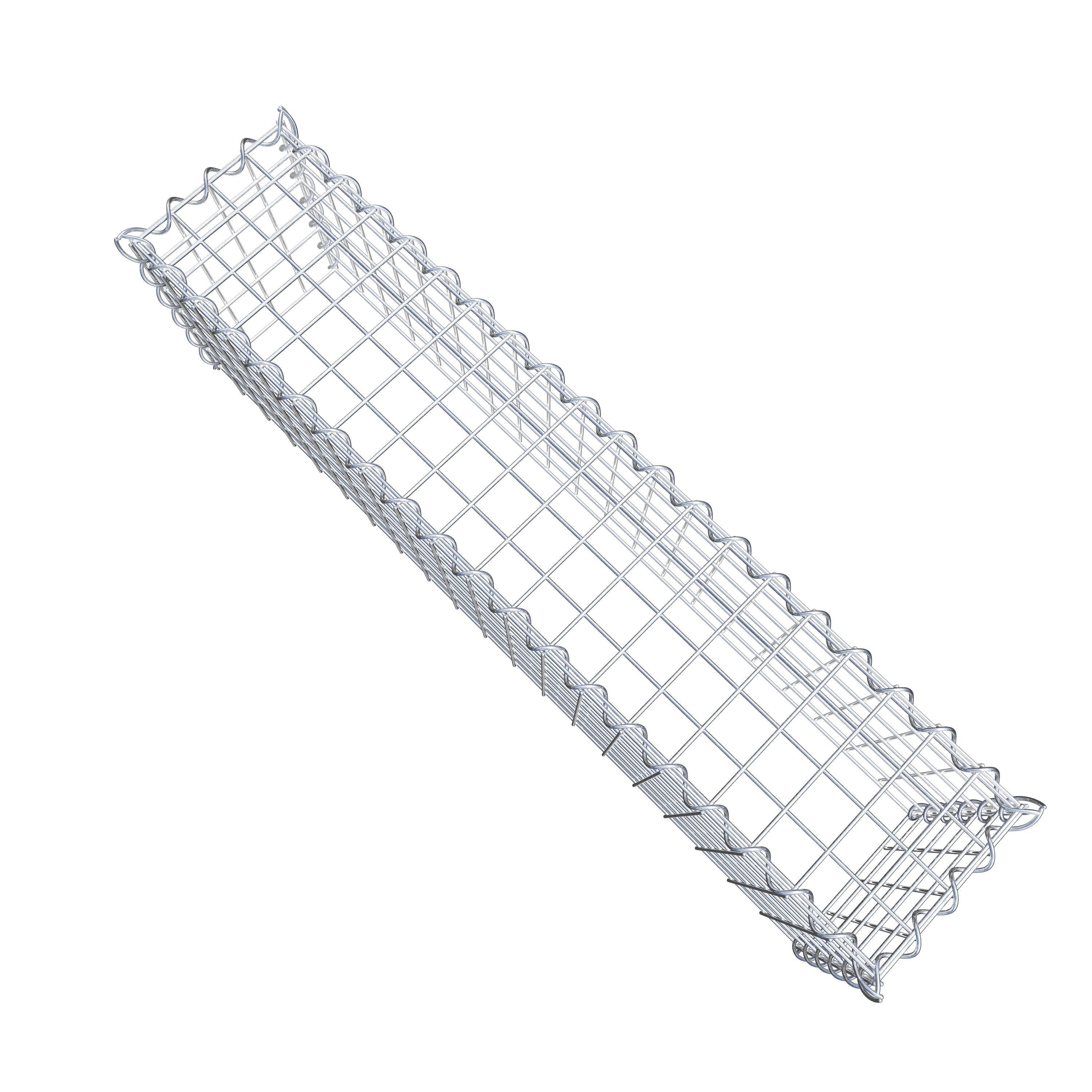 Aangegroeide schanskorf type 3 100 cm x 30 cm x 20 cm (L x H x D), maaswijdte 5 cm x 5 cm, spiraal