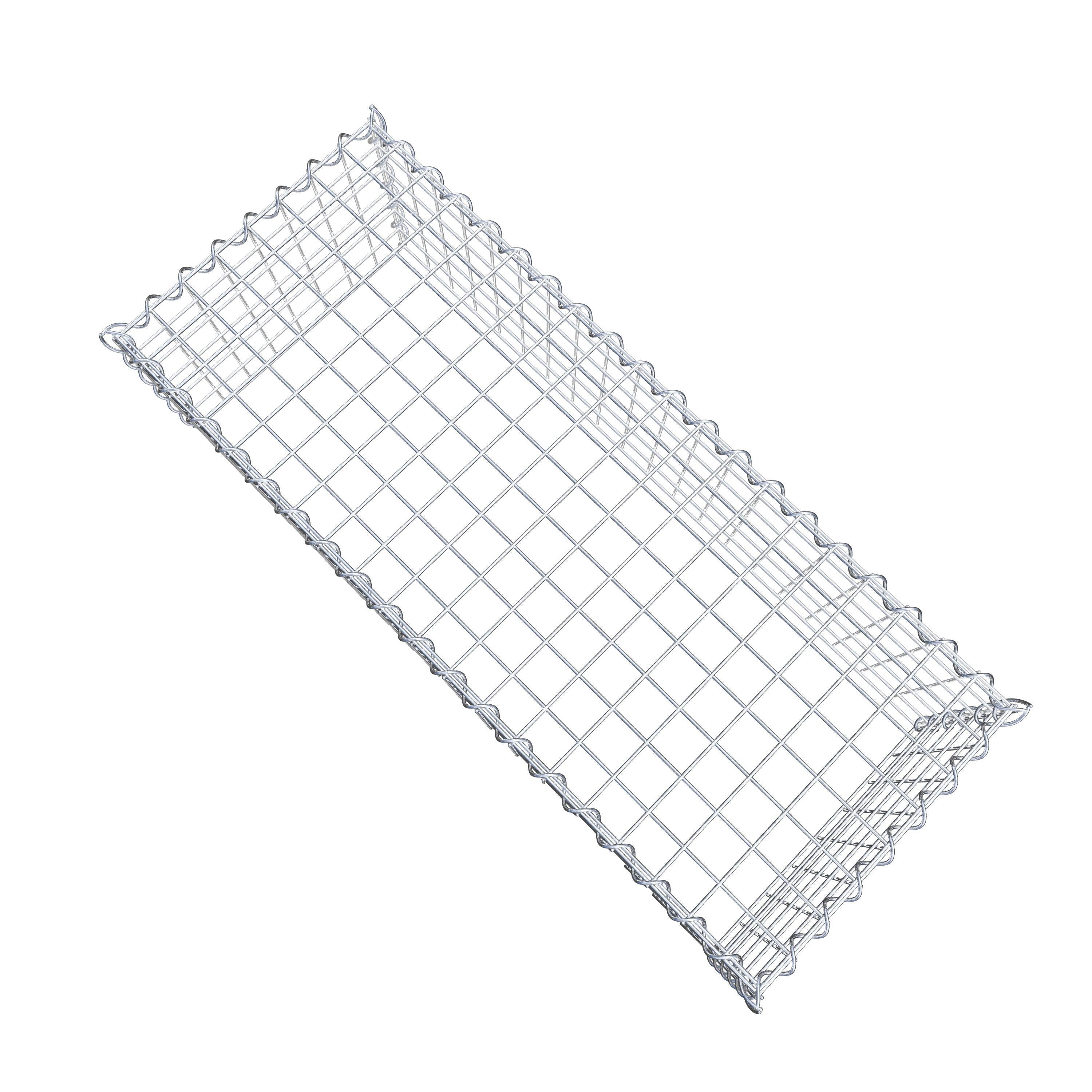 Opvokset gabion type 3 100 cm x 30 cm x 40 cm (L x H x D), maskestørrelse 5 cm x 5 cm, spiral