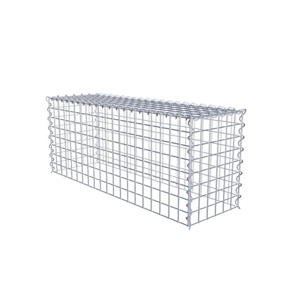 Gabion rapporté type 3 100 cm x 40 cm x 30 cm (L x H x P), mailles 5 cm x 5 cm, spirale