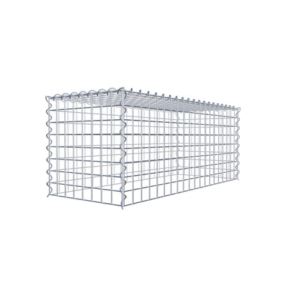 Opvokset gabion type 3 100 cm x 40 cm x 40 cm (L x H x D), maskestørrelse 5 cm x 5 cm, spiral