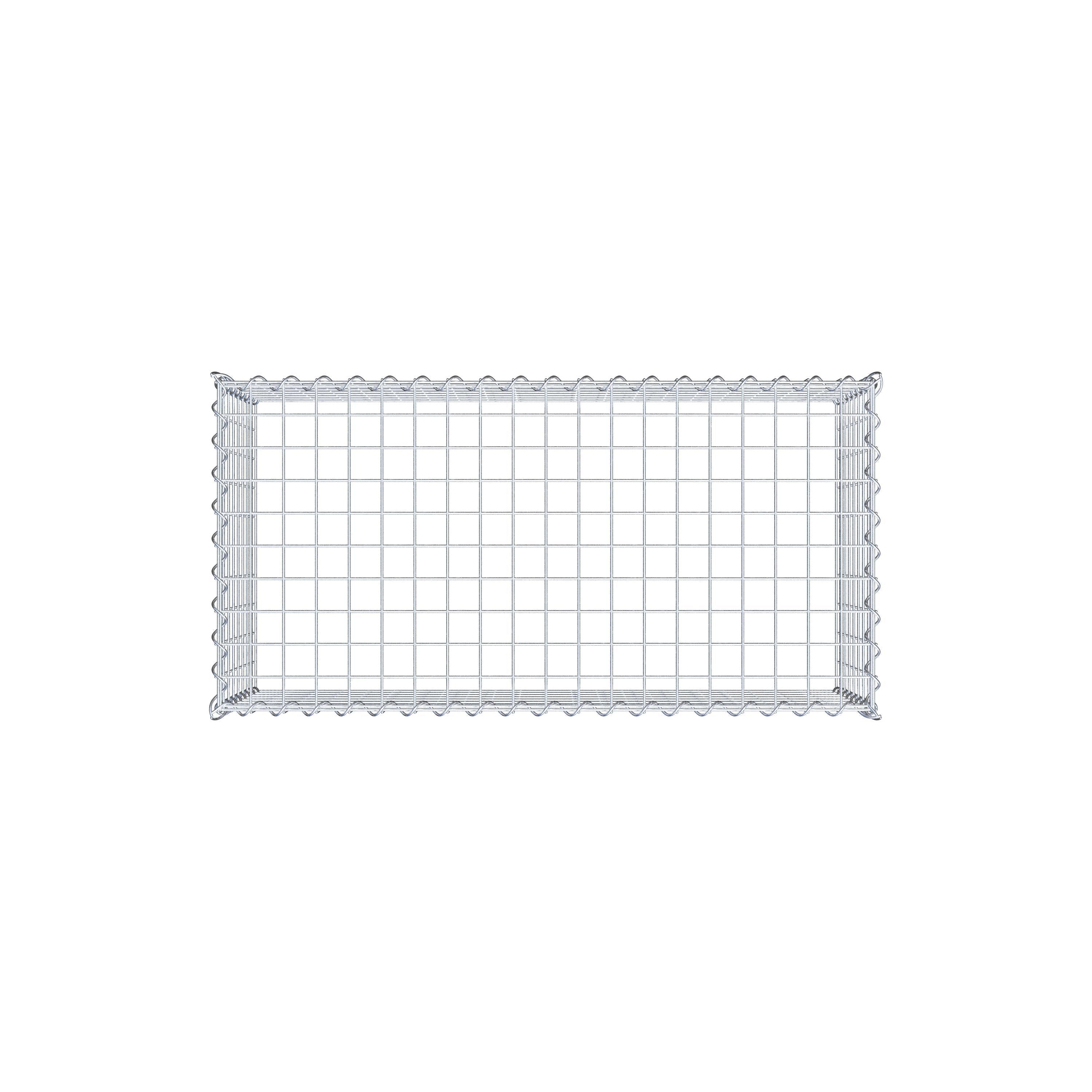 Opvokset gabion type 3 100 cm x 40 cm x 50 cm (L x H x D), maskestørrelse 5 cm x 5 cm, spiral