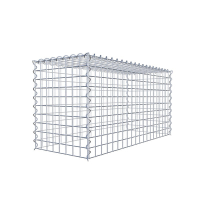 Opvokset gabion type 3 100 cm x 50 cm x 40 cm (L x H x D), maskestørrelse 5 cm x 5 cm, spiral