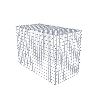 Opvokset gabion type 3 100 cm x 70 cm x 50 cm (L x H x D), maskestørrelse 5 cm x 5 cm, spiral