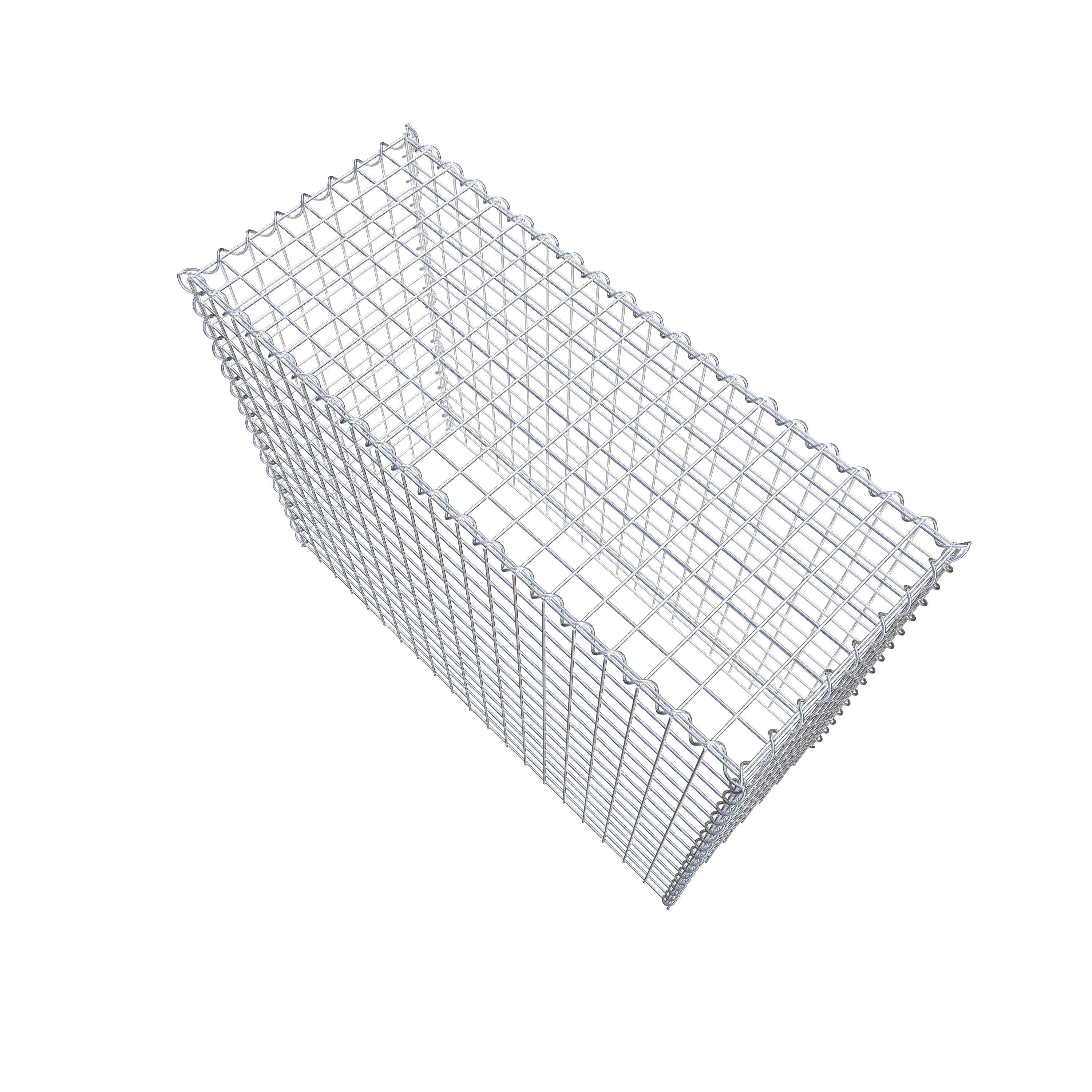 Add-on schanskorf type 3 100 cm x 80 cm x 40 cm (L x H x D), maaswijdte 5 cm x 5 cm, spiraalvormig