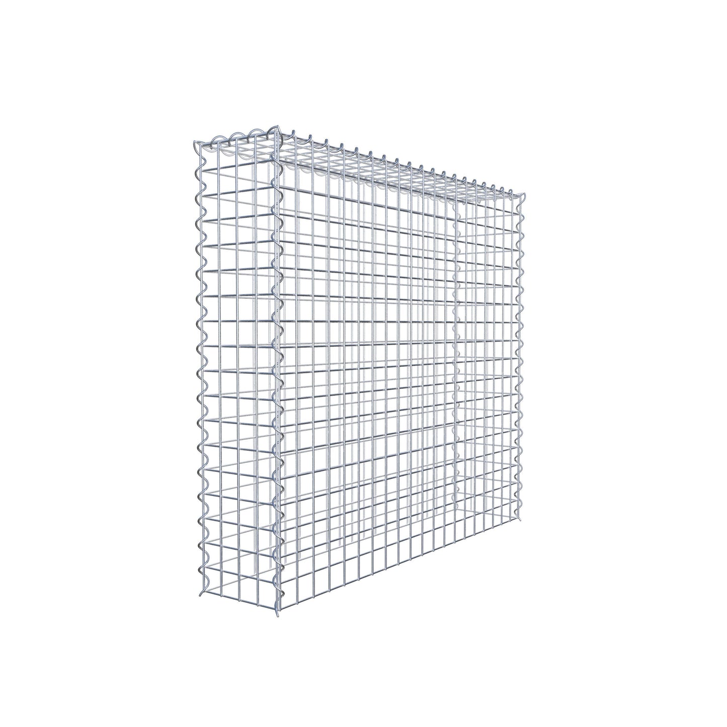 Gabion rapporté type 3 100 cm x 90 cm x 20 cm (L x H x P), mailles 5 cm x 5 cm, spirale