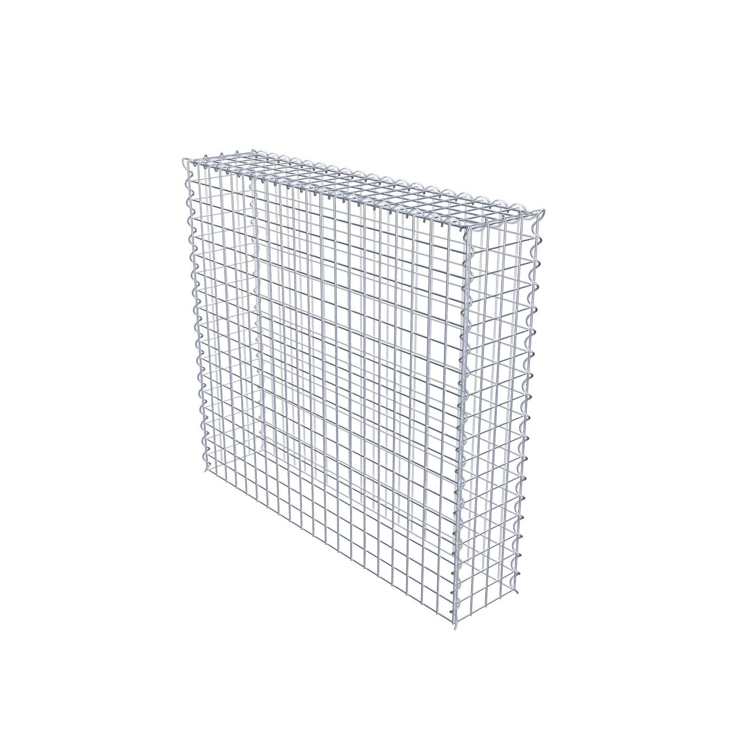 Gabion rapporté type 3 100 cm x 90 cm x 20 cm (L x H x P), mailles 5 cm x 5 cm, spirale