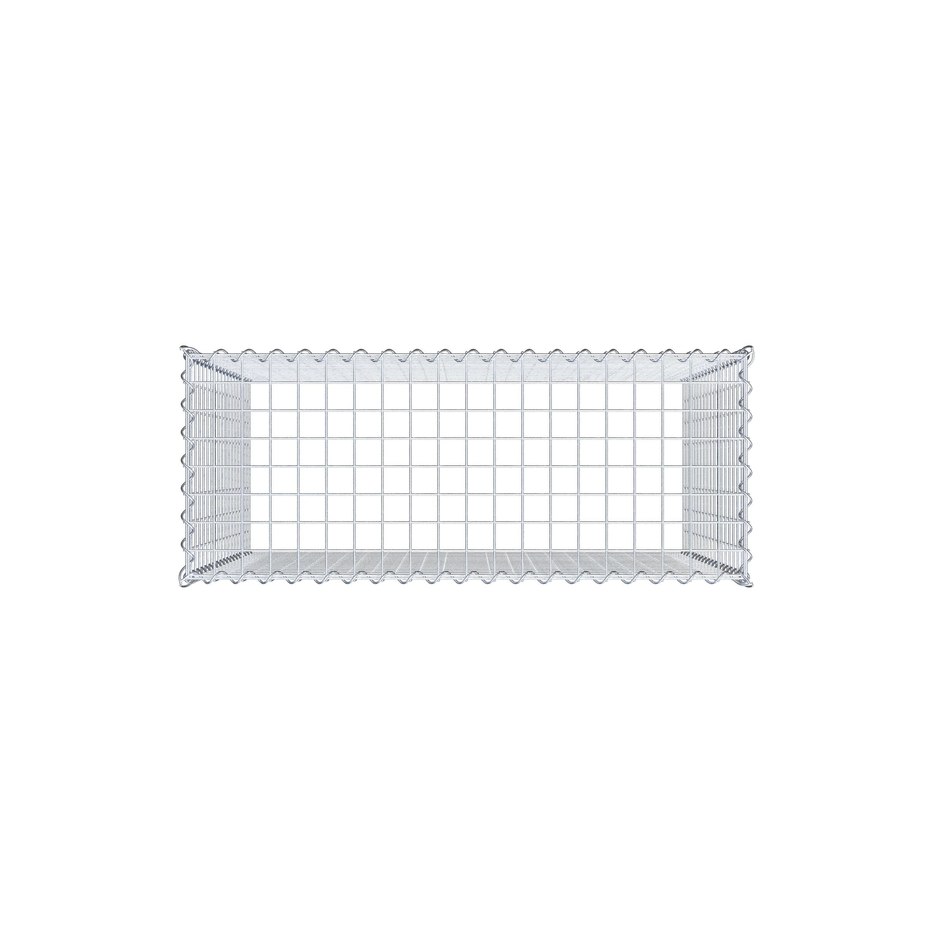 Grown-on gabion type 3 100 cm x 90 cm x 40 cm (L x H x D), mesh size 5 cm x 5 cm, spiral