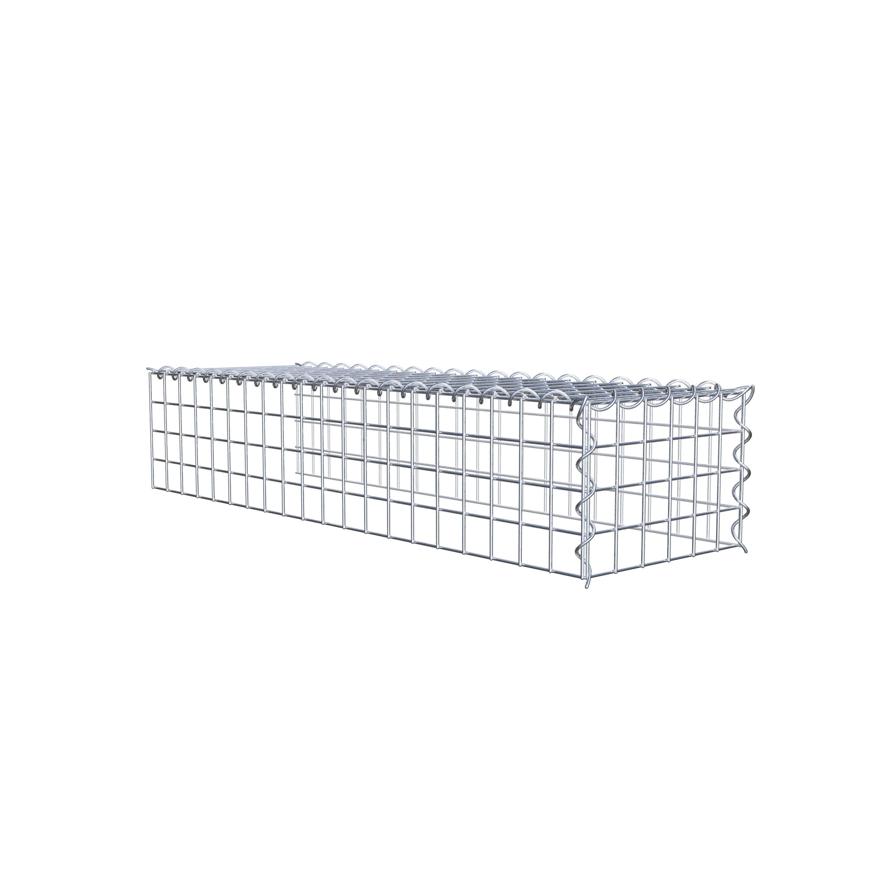 Grown-on gabion type 4 100 cm x 20 cm x 30 cm (L x H x D), mesh size 5 cm x 5 cm, spiral