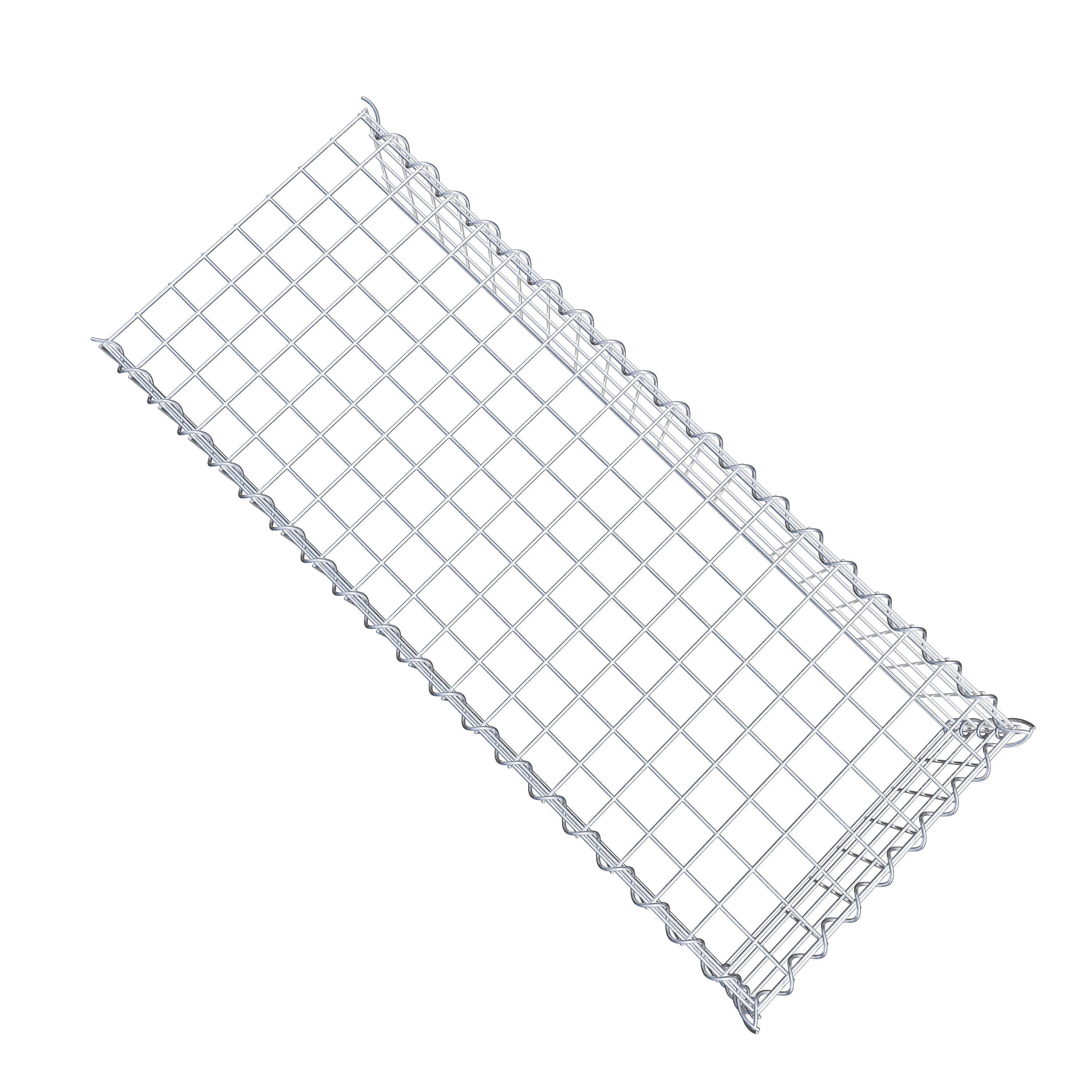 Opvokset gabion type 4 100 cm x 20 cm x 40 cm (L x H x D), maskestørrelse 5 cm x 5 cm, spiral