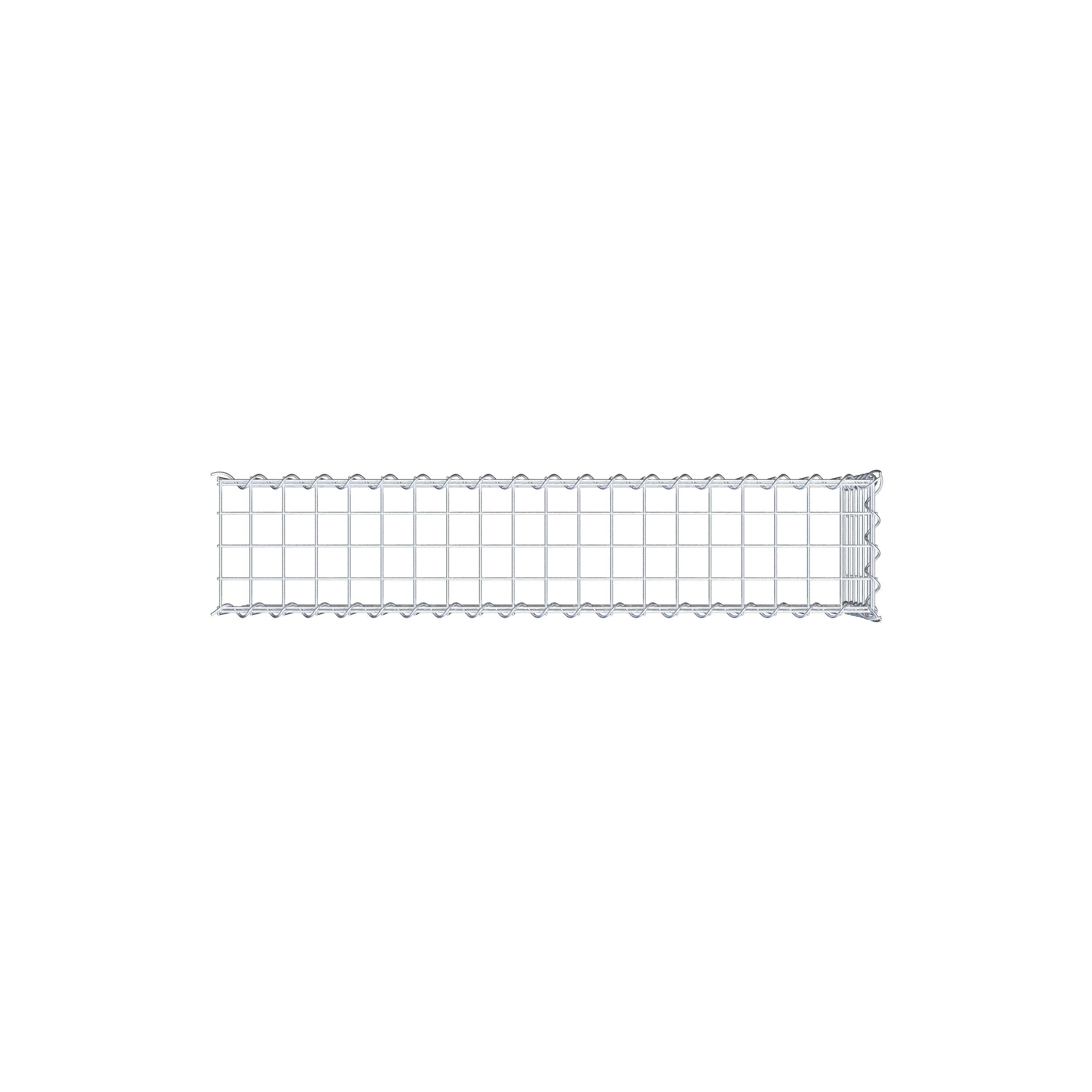 Add-on schanskorf type 4 100 cm x 30 cm x 20 cm (L x H x D), maaswijdte 5 cm x 5 cm, spiraalvormig