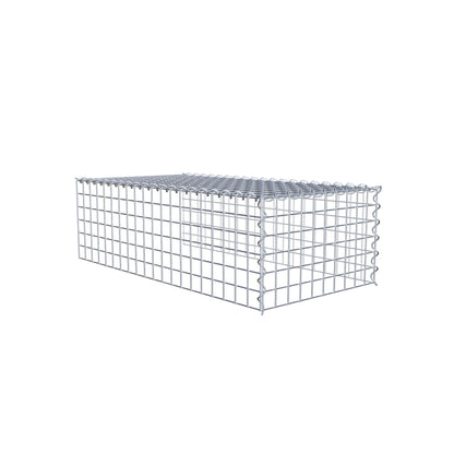 Grown-on gabion type 4 100 cm x 30 cm x 50 cm (L x H x D), mesh size 5 cm x 5 cm, spiral