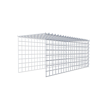 Grown-on gabion type 4 100 cm x 40 cm x 40 cm (L x H x D), mesh size 5 cm x 5 cm, spiral