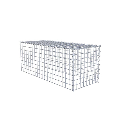 Grown-on gabion type 4 100 cm x 40 cm x 40 cm (L x H x D), mesh size 5 cm x 5 cm, spiral