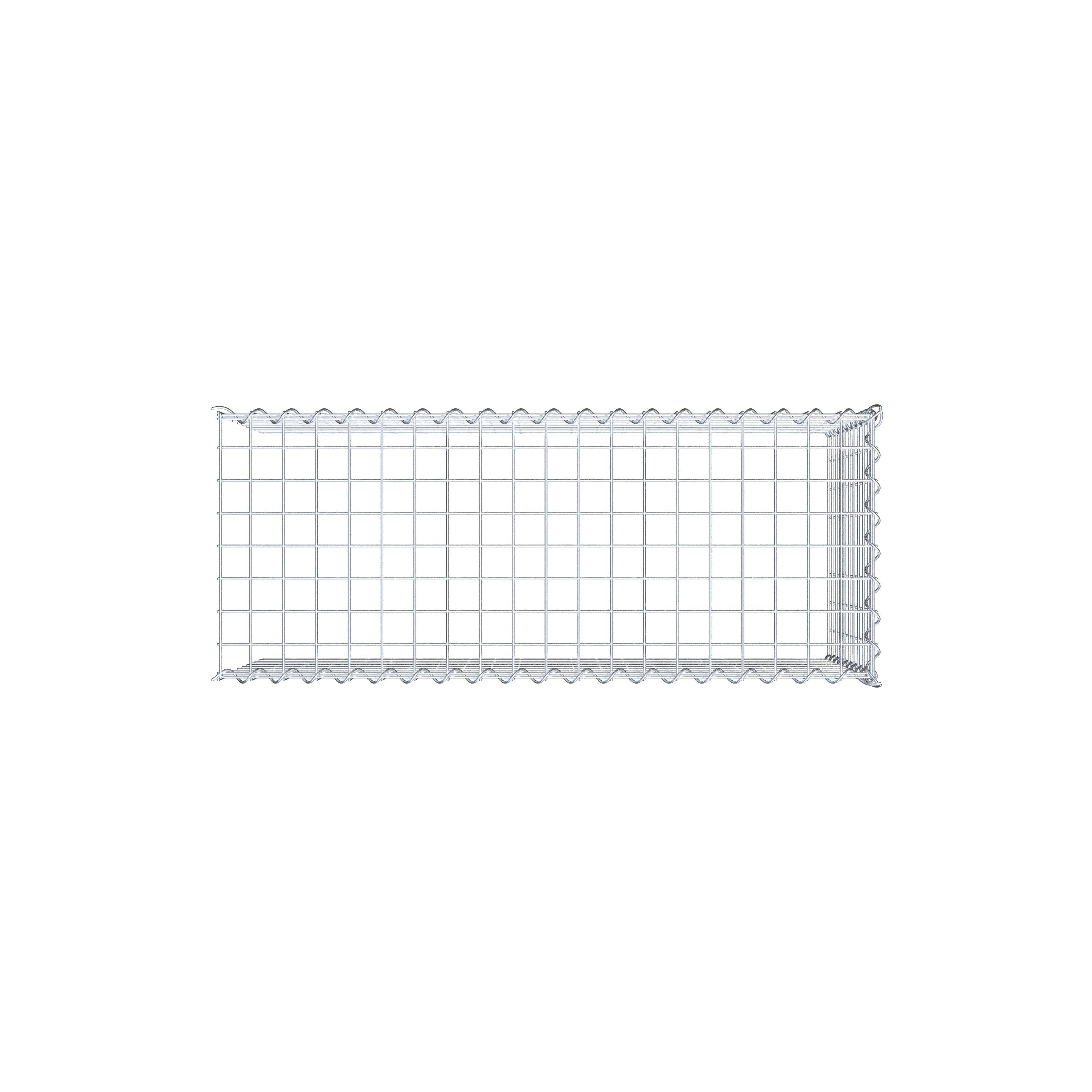 Grown-on gabion type 4 100 cm x 50 cm x 40 cm (L x H x D), mesh size 5 cm x 5 cm, spiral