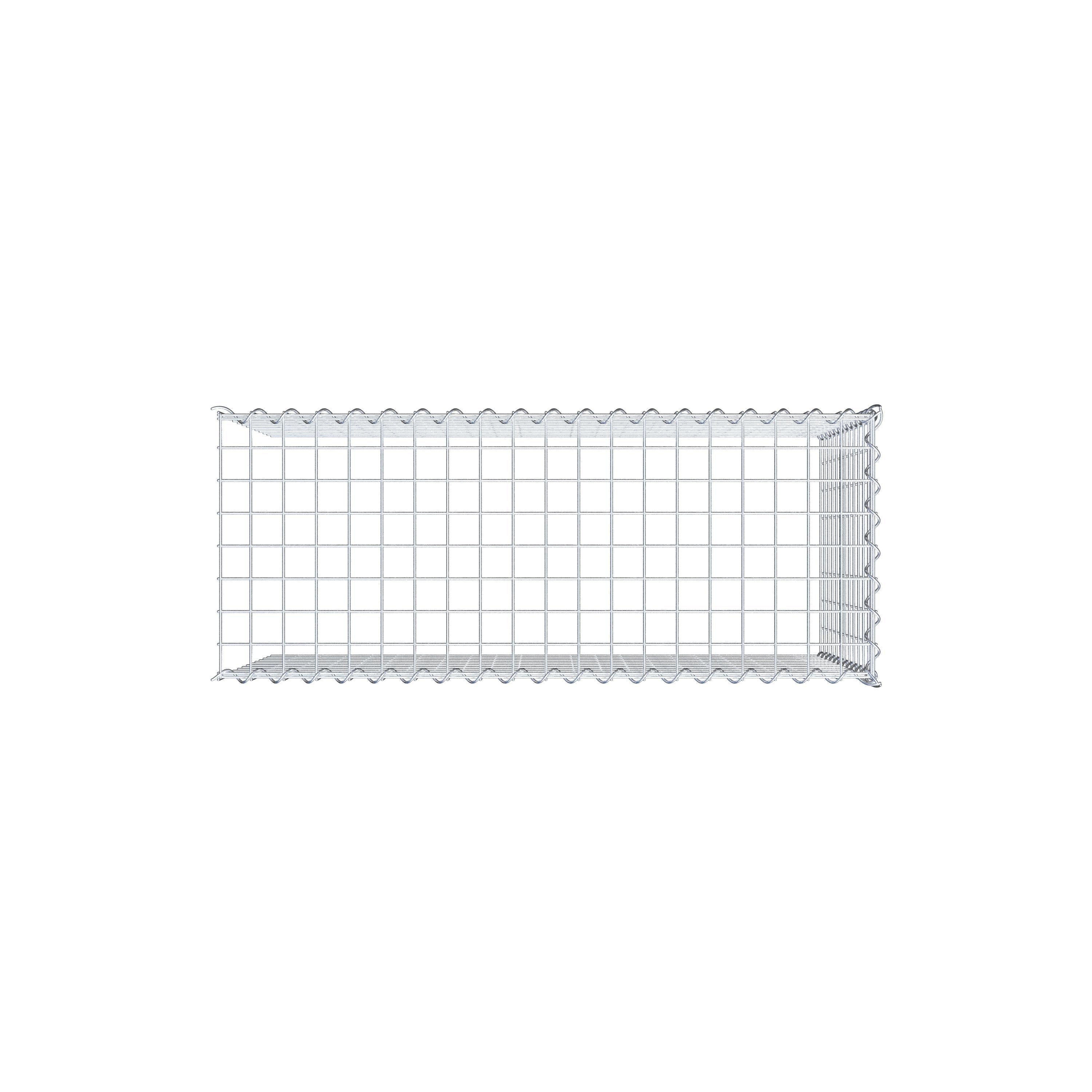 Grown-on gabion type 4 100 cm x 60 cm x 40 cm (L x H x D), mesh size 5 cm x 5 cm, spiral