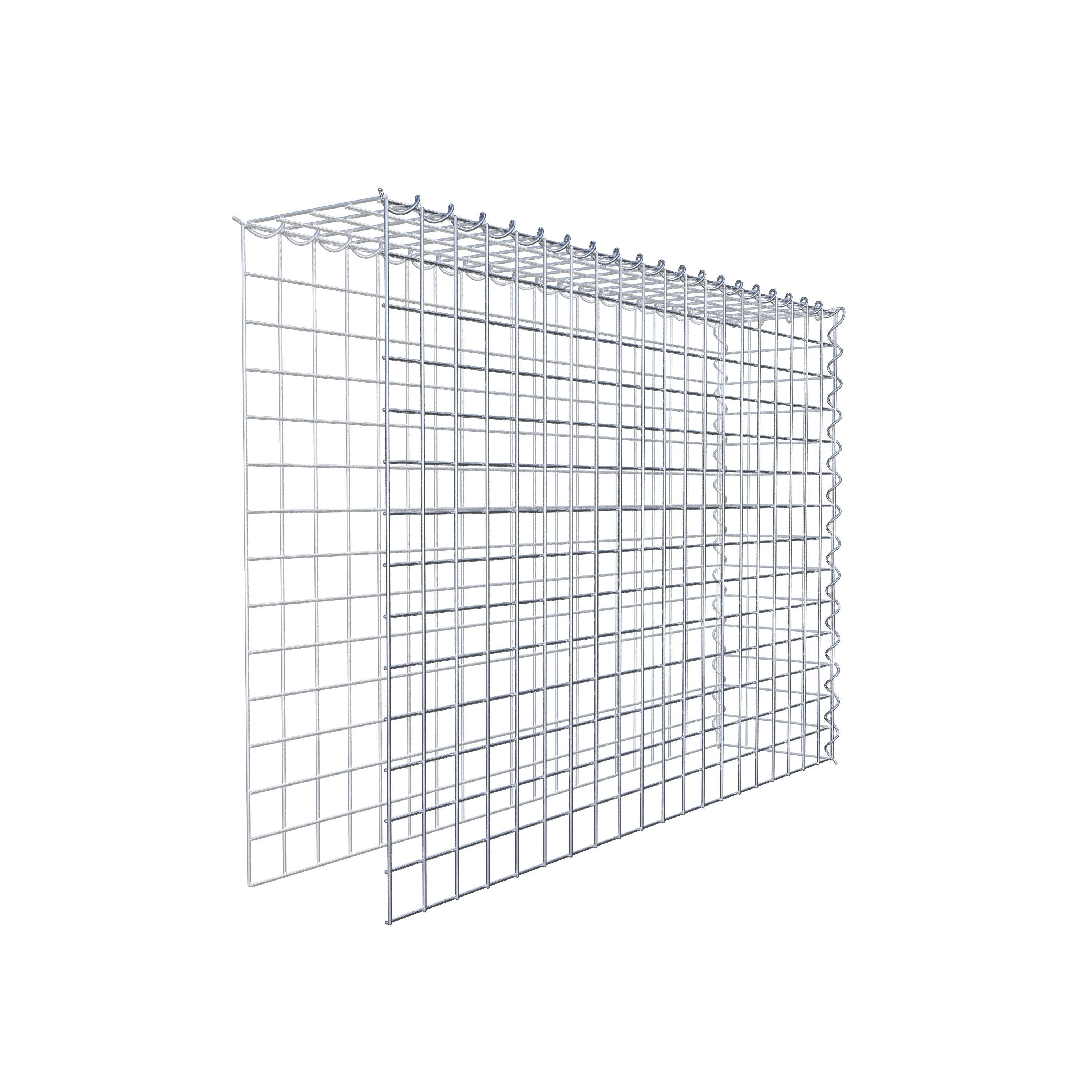 Grown-on gabion type 4 100 cm x 70 cm x 20 cm (L x H x D), mesh size 5 cm x 5 cm, spiral