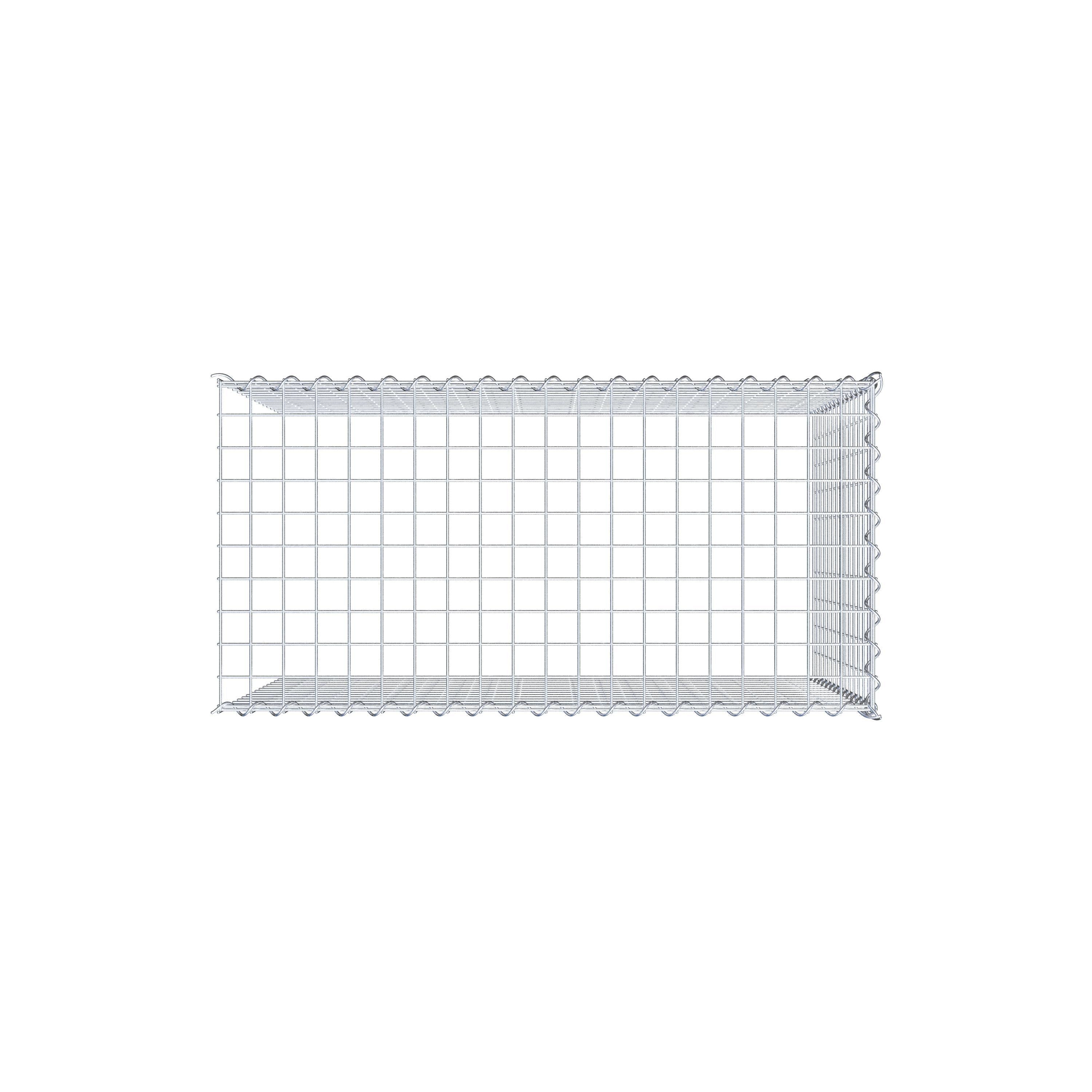 Grown-on gabion type 4 100 cm x 70 cm x 50 cm (L x H x D), mesh size 5 cm x 5 cm, spiral