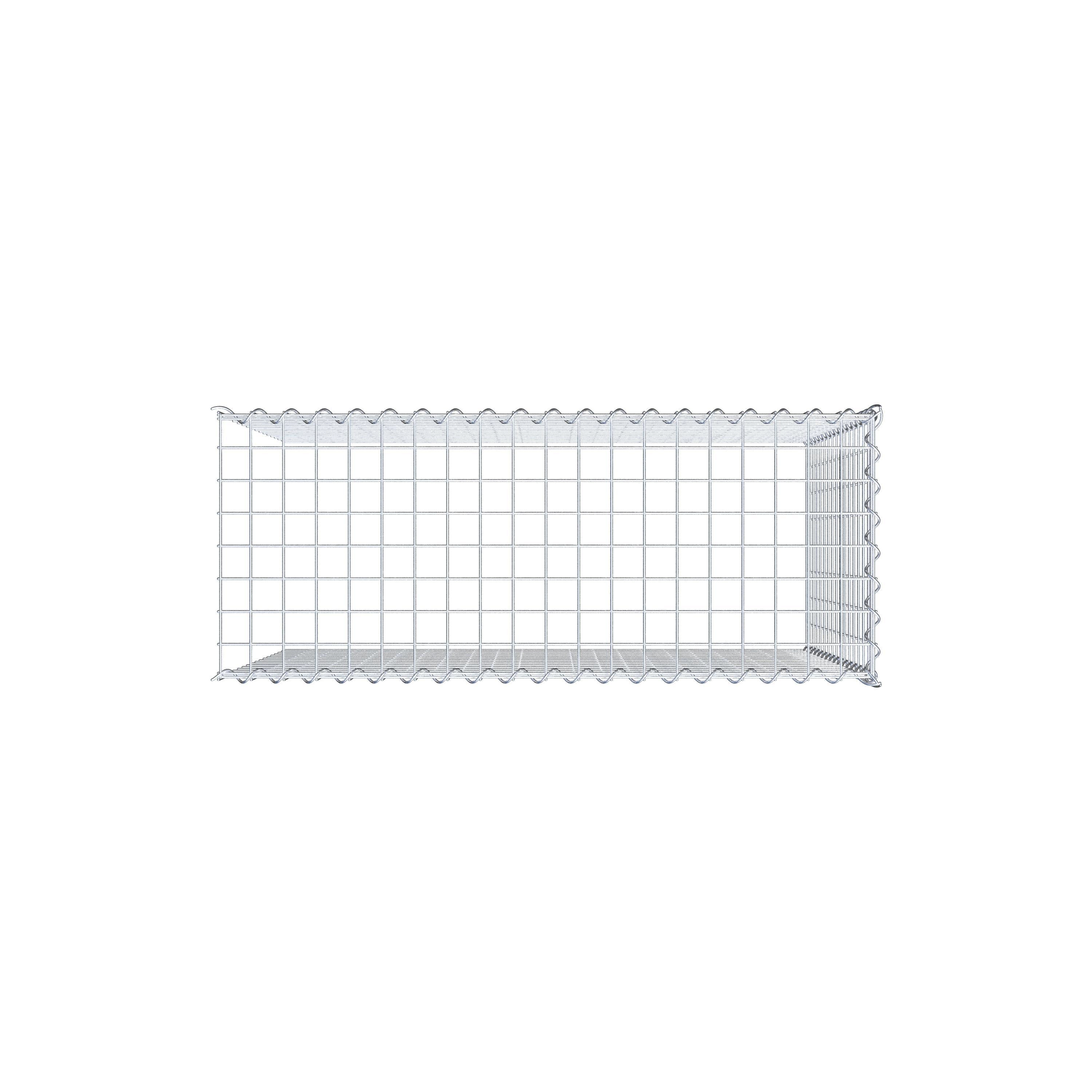 Grown-on gabion type 4 100 cm x 80 cm x 40 cm (L x H x D), mesh size 5 cm x 5 cm, spiral