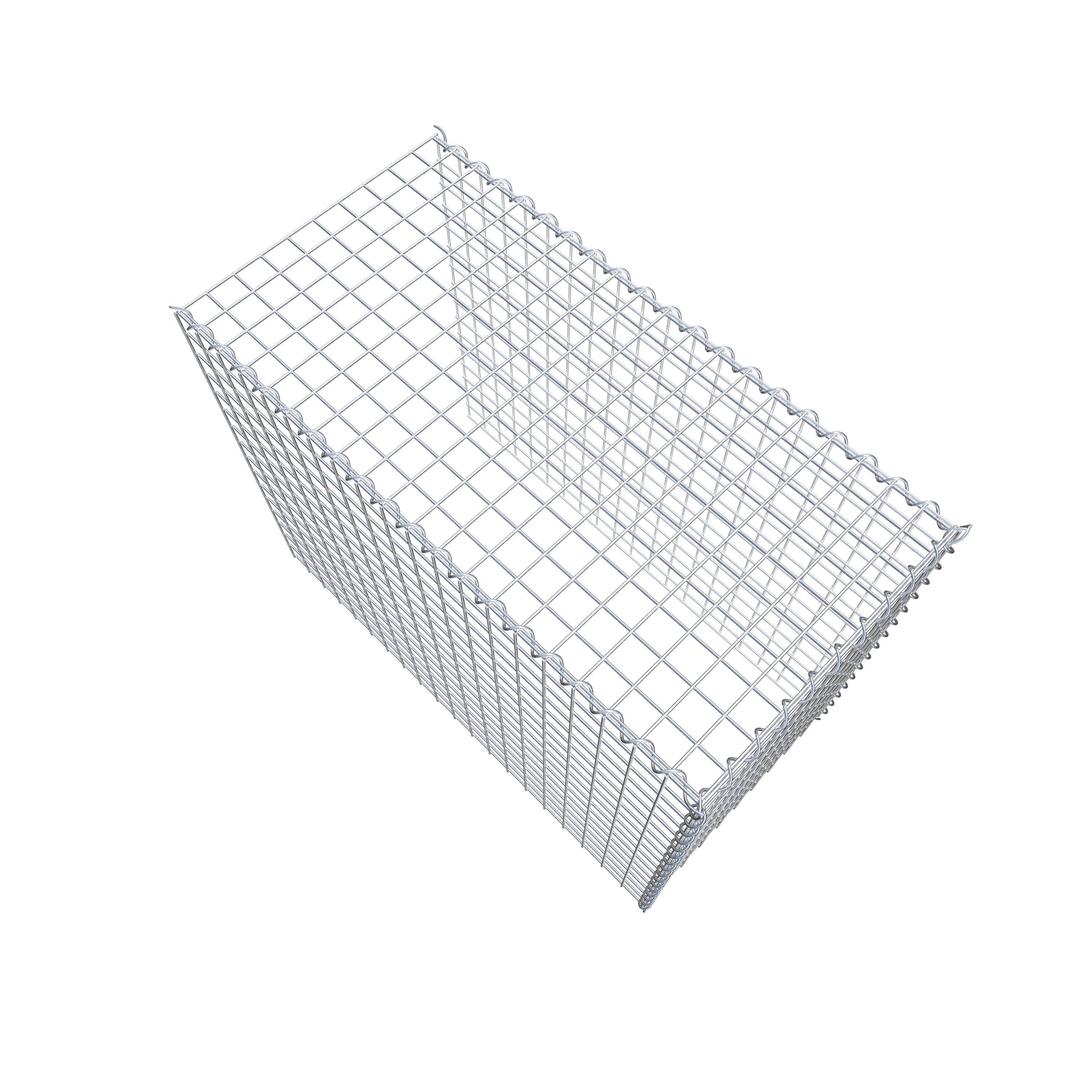 Add-on schanskorf type 4 100 cm x 80 cm x 50 cm (L x H x D), maaswijdte 5 cm x 5 cm, spiraalvormig