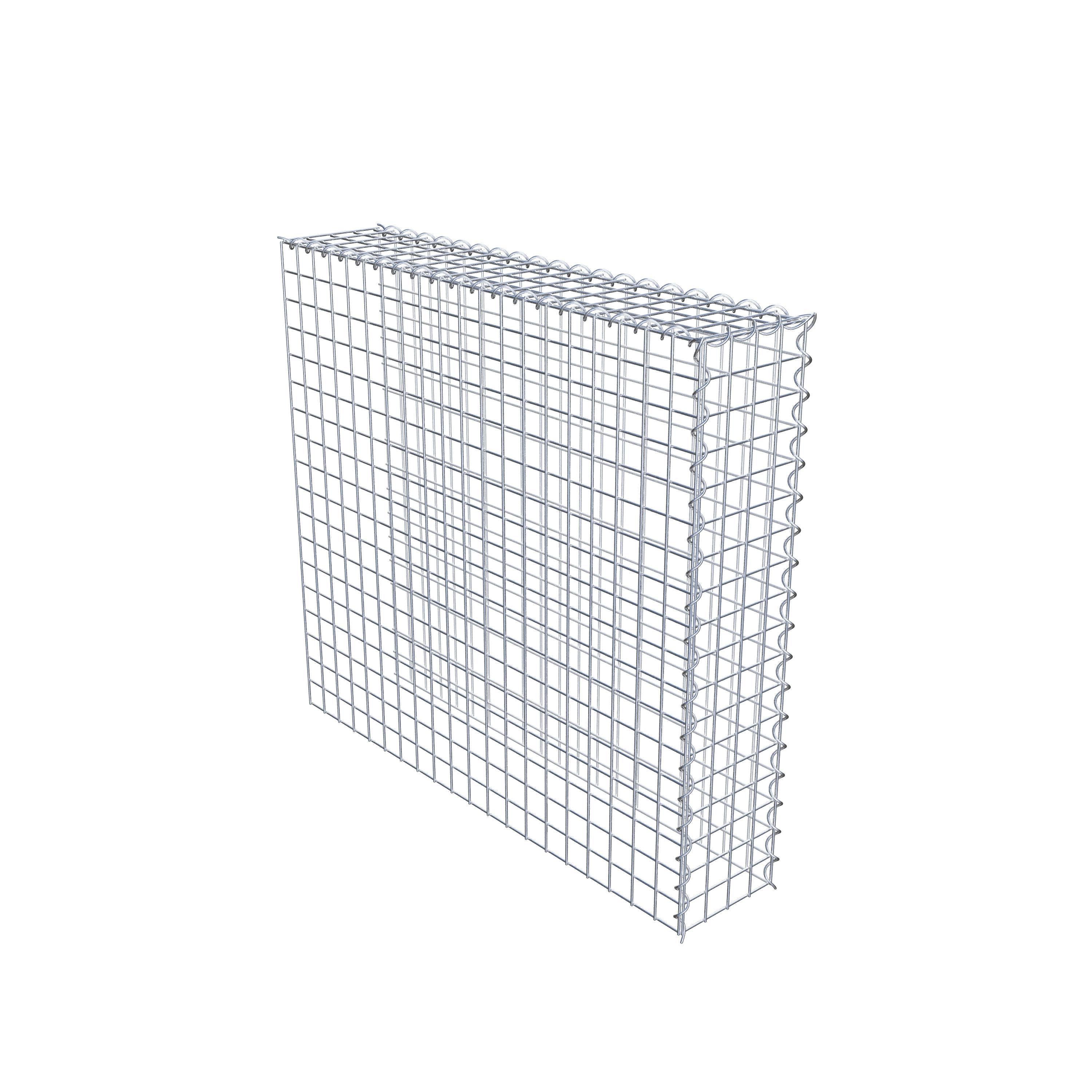 Opvokset gabion type 4 100 cm x 90 cm x 20 cm (L x H x D), maskestørrelse 5 cm x 5 cm, spiral