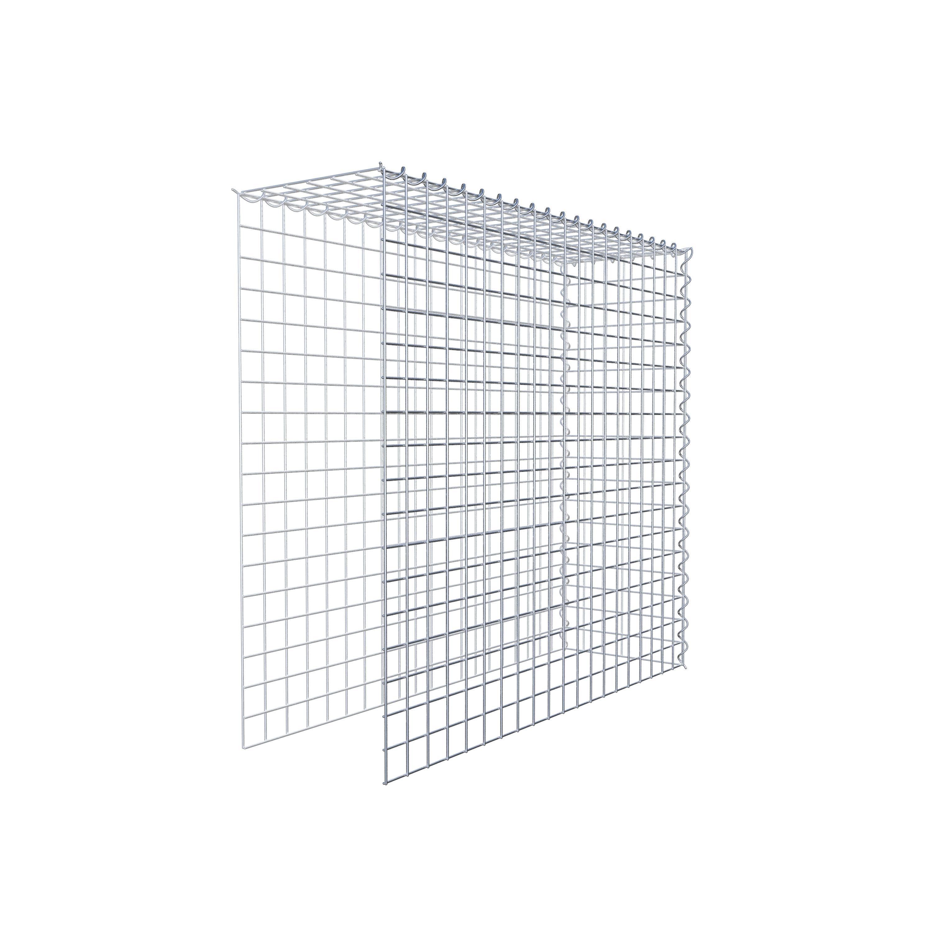 Gabião Tipo 4 100 cm x 90 cm x 30 cm (C x A x P), malhagem 5 cm x 5 cm, espiral