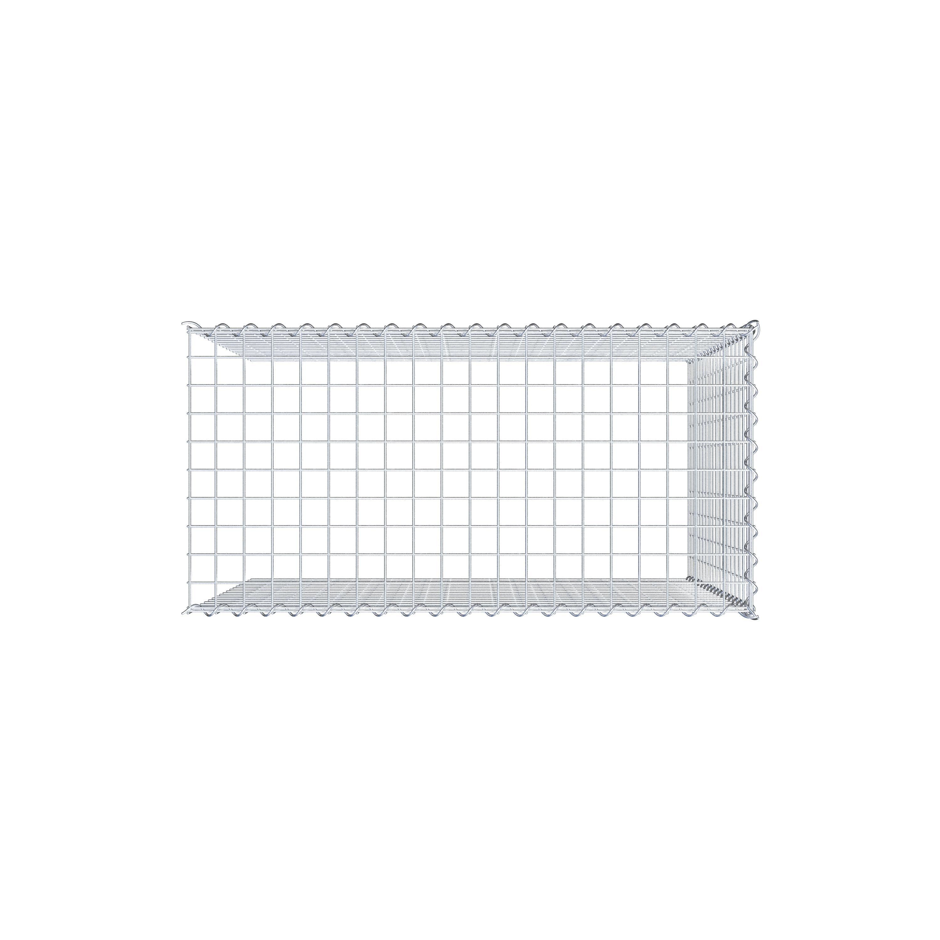 Grown-on gabion type 4 100 cm x 90 cm x 50 cm (L x H x D), mesh size 5 cm x 5 cm, spiral