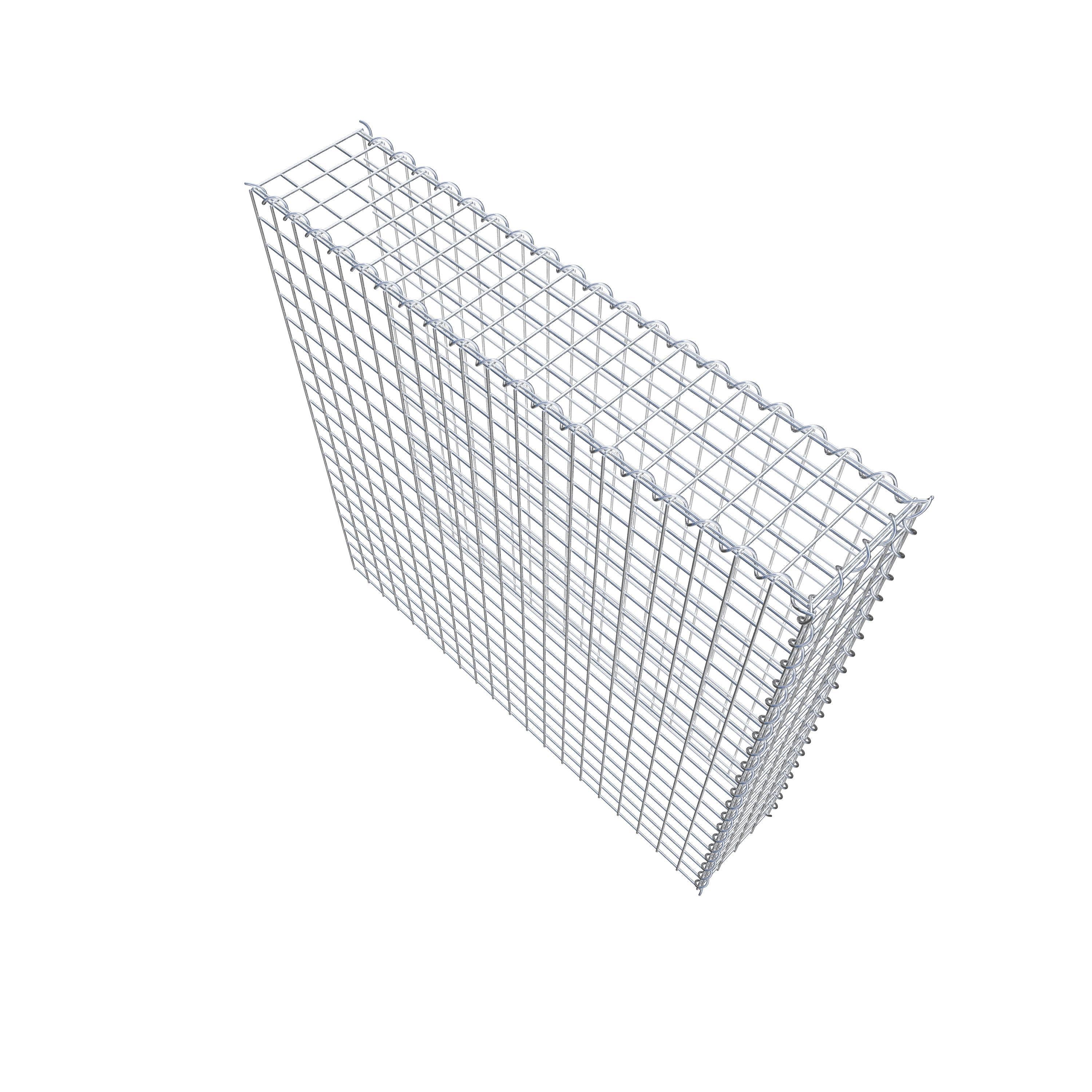 Opvokset gabion type 4 100 cm x 100 cm x 20 cm (L x H x D), maskestørrelse 5 cm x 5 cm, spiral