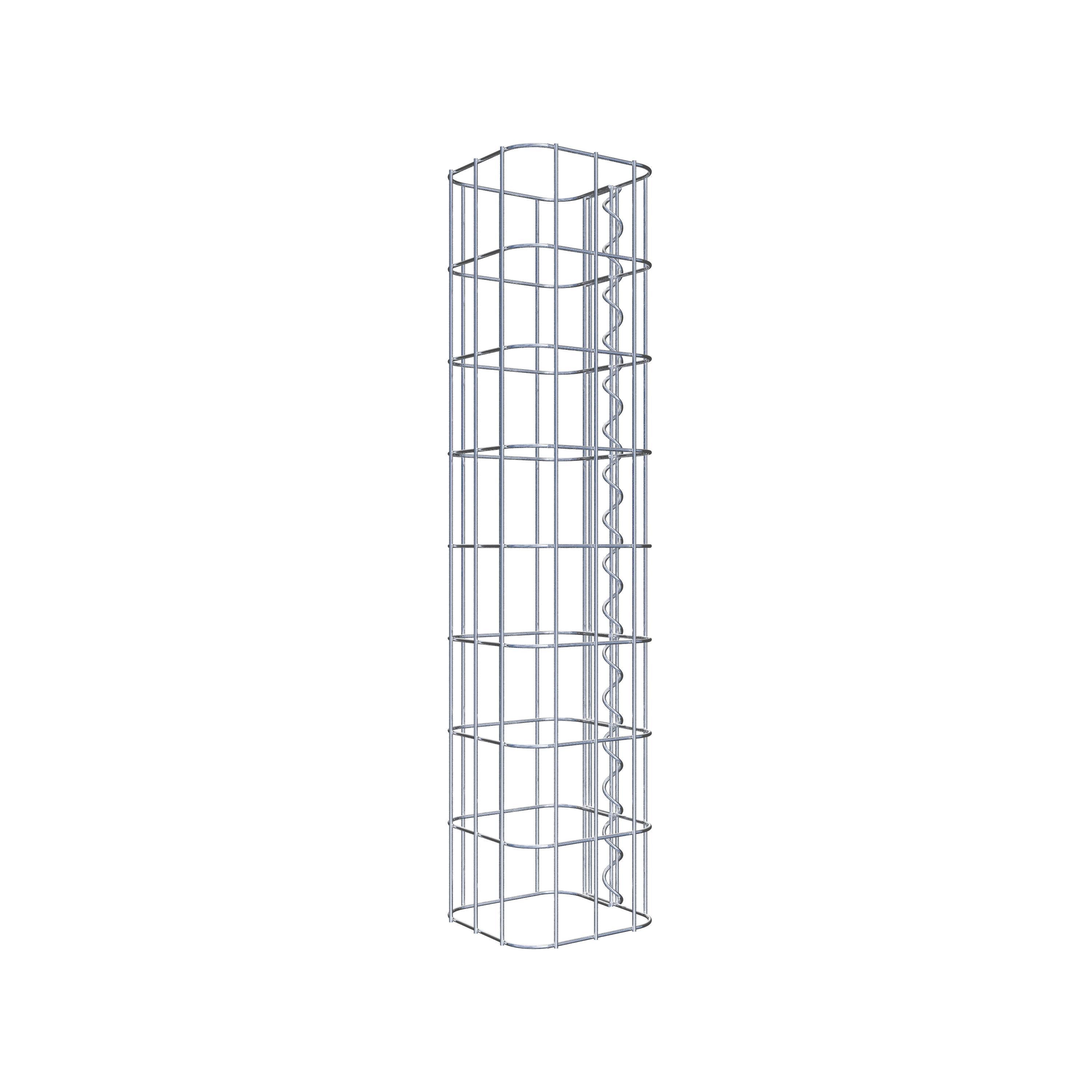 Gabionpelare fyrkant 17 cm x 17 cm, 80 cm hög, MW 5 cm x 10 cm