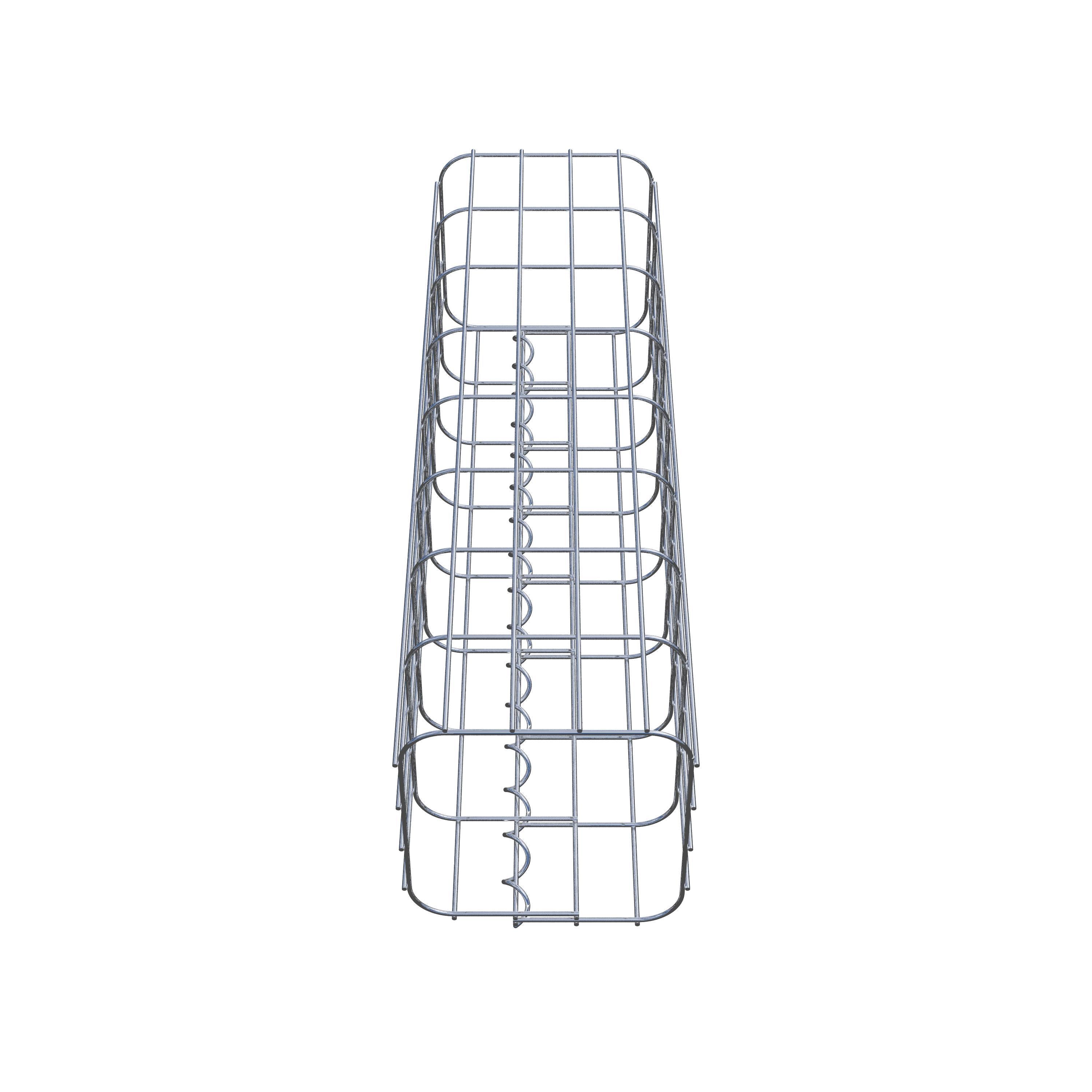 Gabionensäule eckig 22  cm x 22  cm, 80 cm Höhe, MW 5 cm x 10 cm