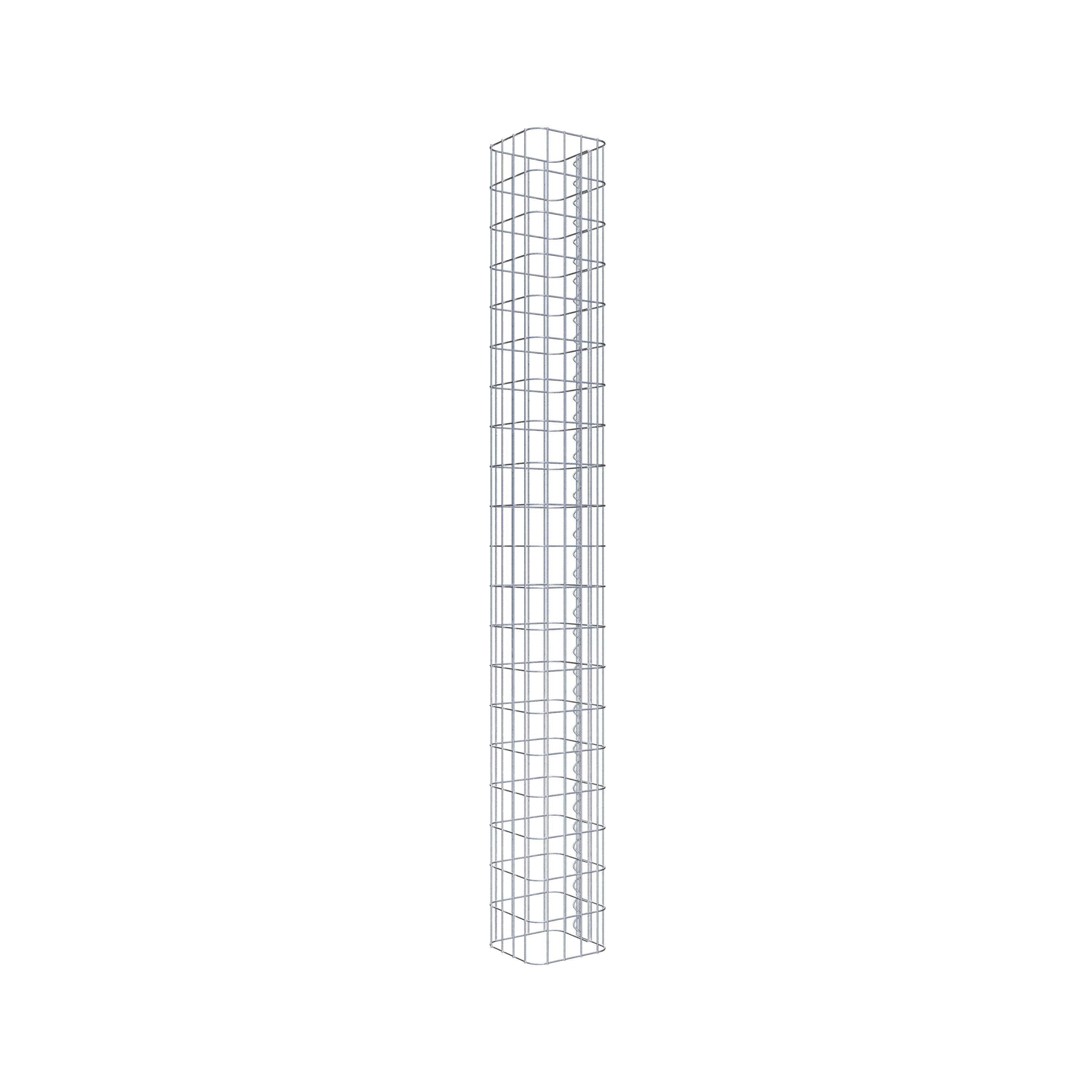 Gabion column square 22 cm x 22 cm, 200 cm high, MW 5 cm x 10 cm