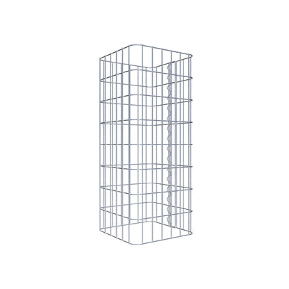 Colonne de gabion carrée 32 cm x 32 cm, 80 cm de hauteur, MW 5 cm x 10 cm
