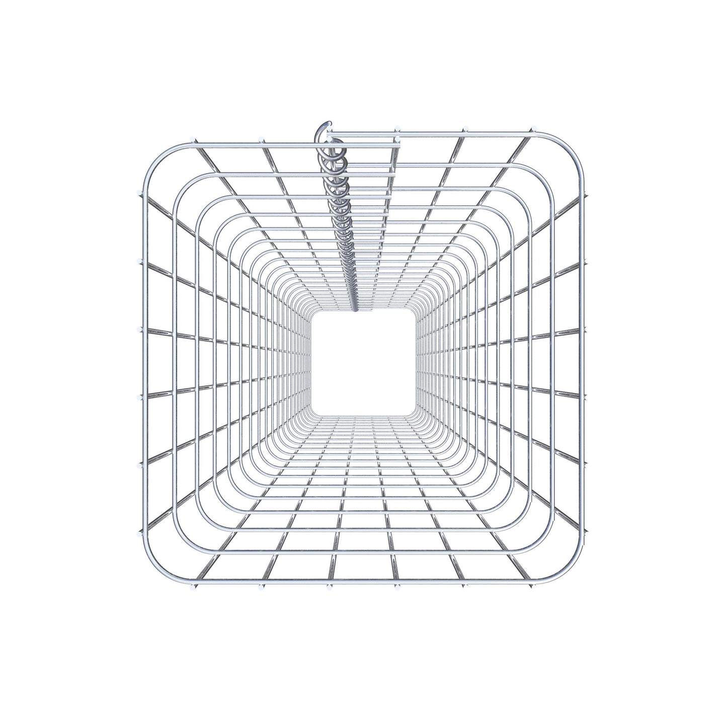 Gabionensäule eckig 32  cm x 32  cm, 200 cm Höhe, MW 5 cm x 10 cm